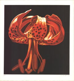 Vintage Lowell Nesbitt 'Untitled (Lily)' 1973- Etching- Signed