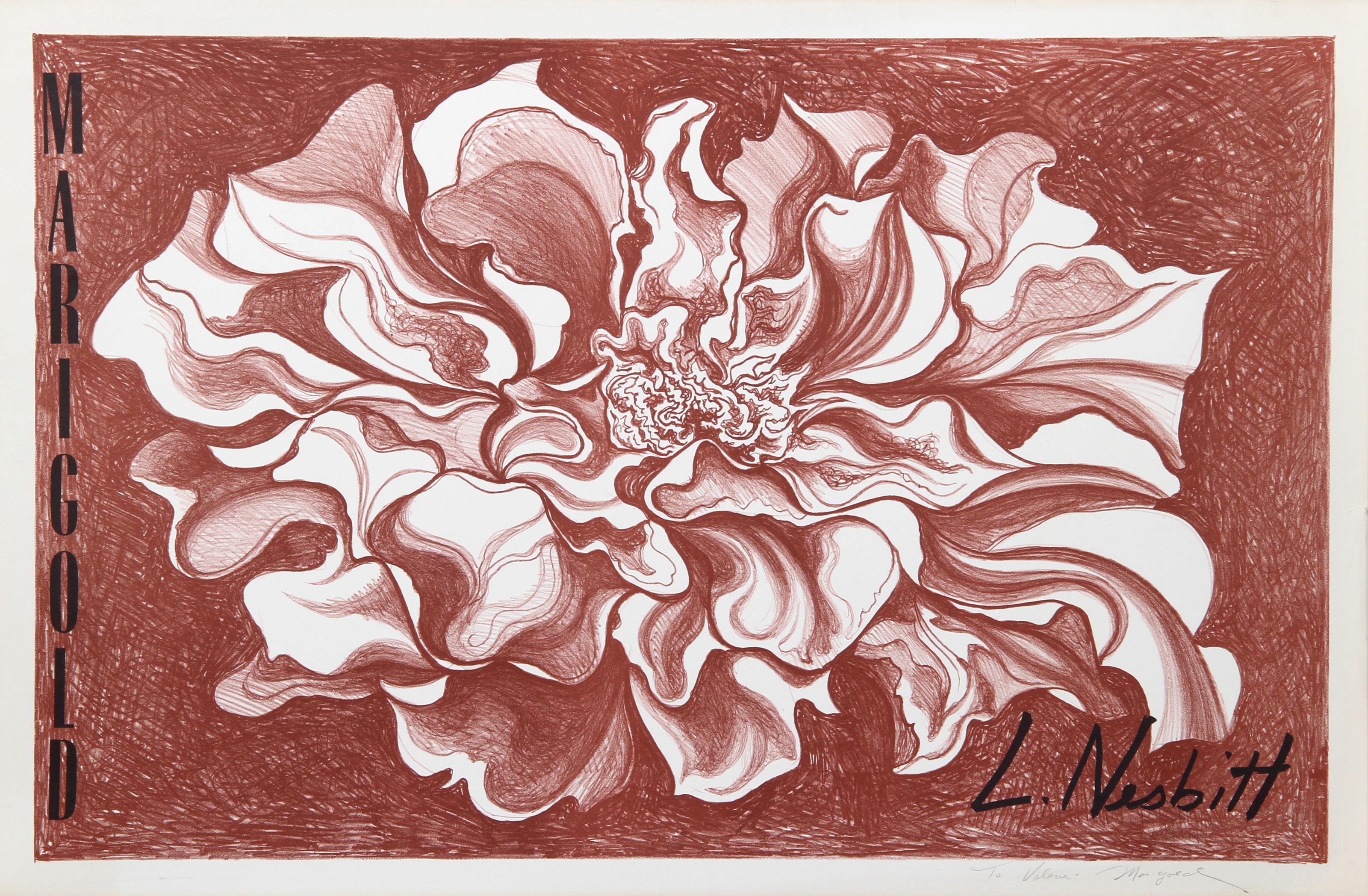 Marigold, fotorealistische Lithographie von Lowell Blair Nesbitt