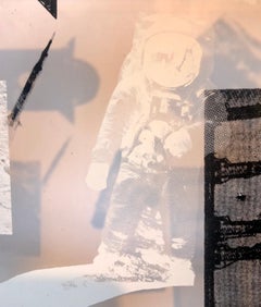 MOONWALK 1970 sérigraphie couleur sérigraphie acrylique plexiglas Mod Space Art