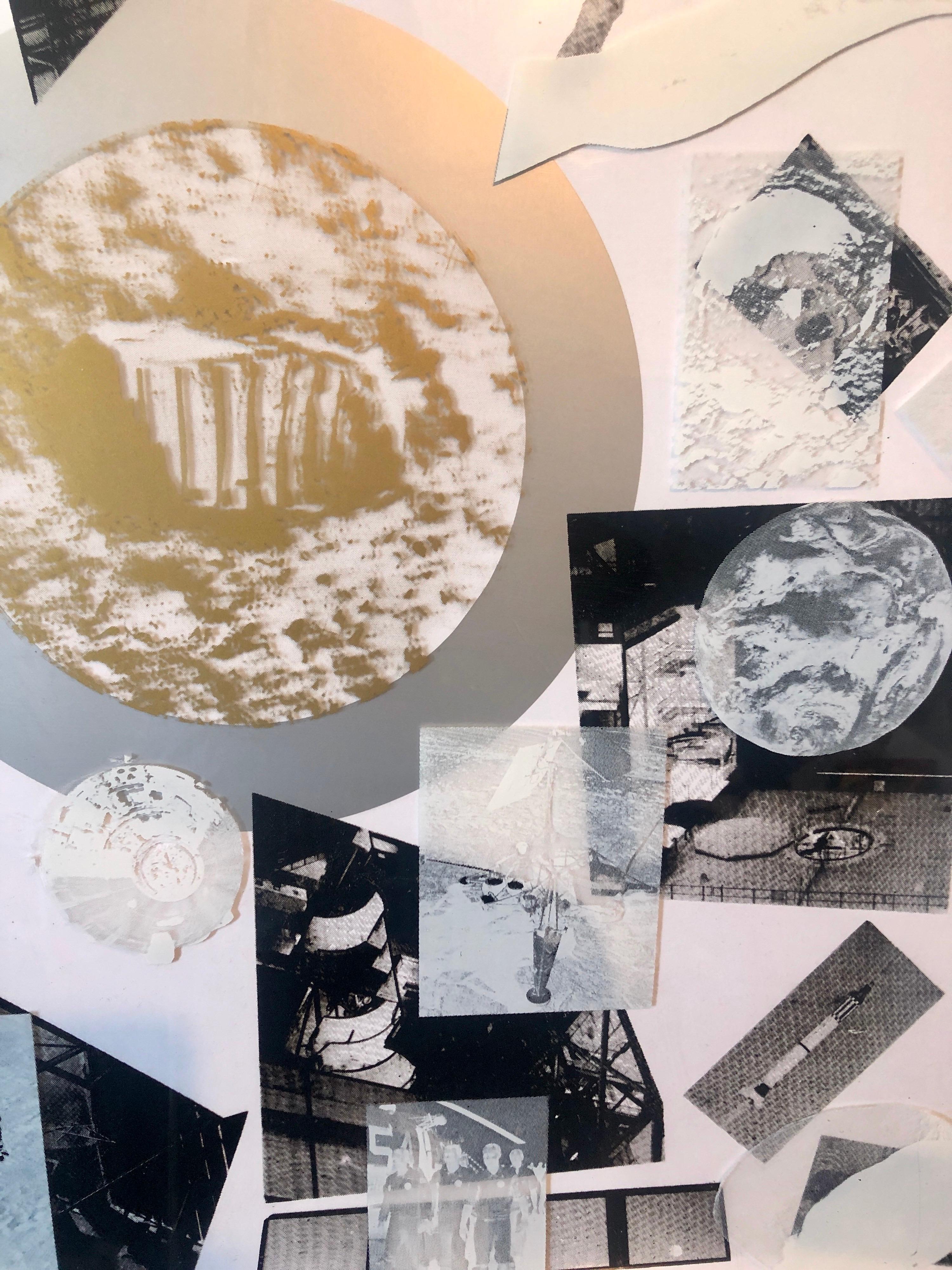 MOONWALK 1970 Color Silkscreen Screenprint Acrylic Plexiglass Mod Space Art For Sale 4