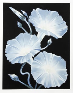 Morning Glories, Photorealist Screenprint on Paper by Lowell Nesbitt