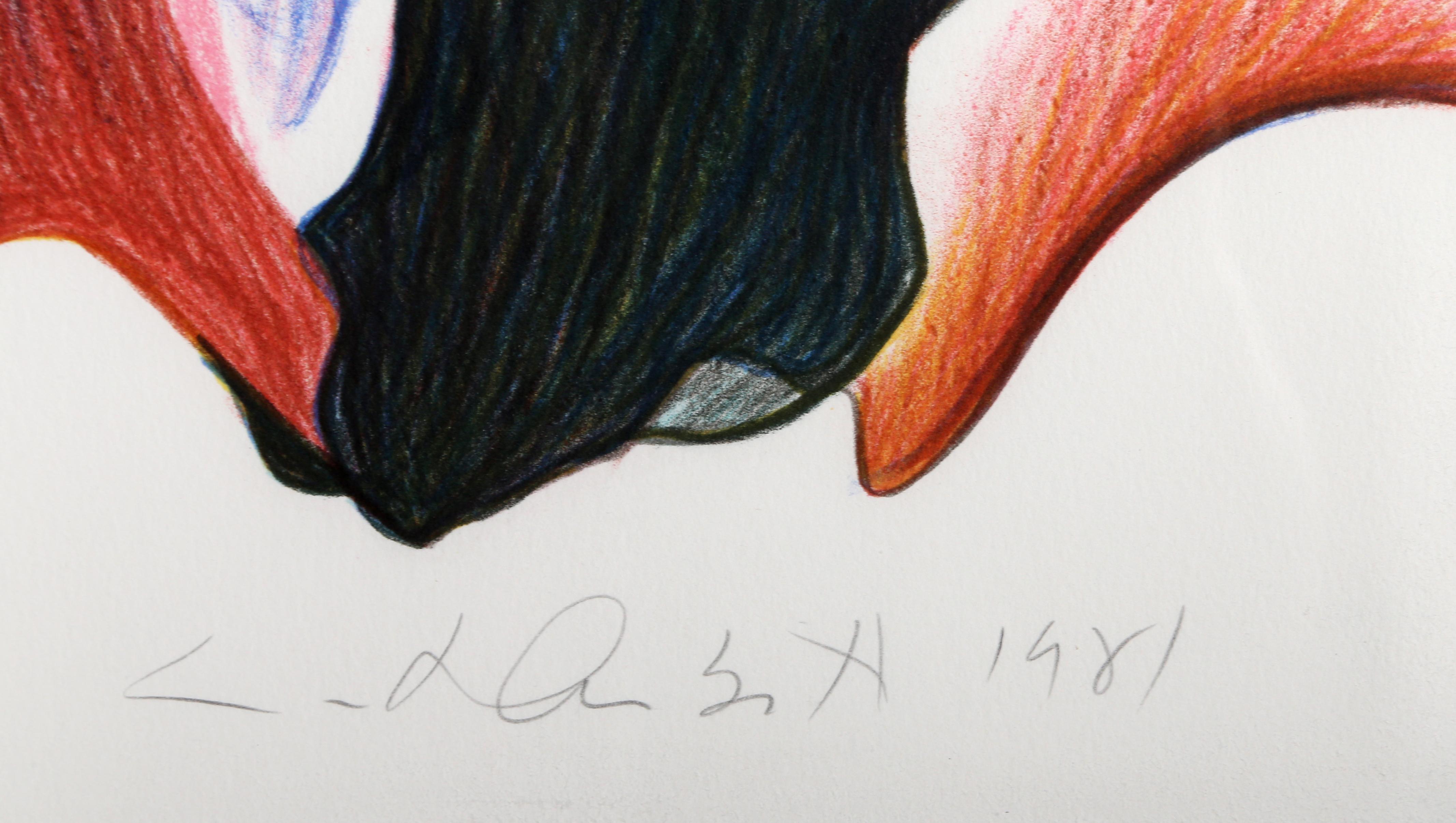 Multicolor Iris - Realist Print by Lowell Nesbitt