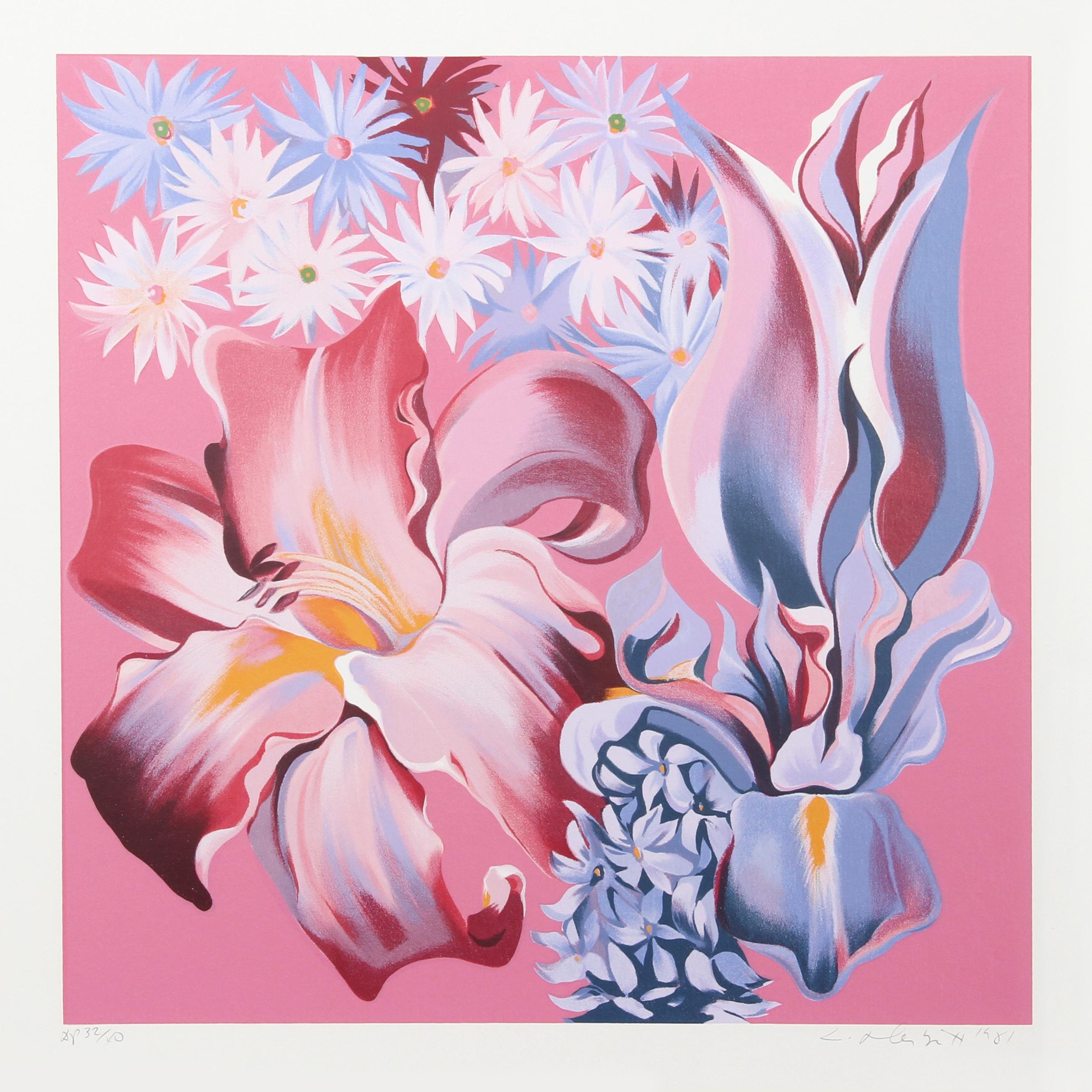 Artist: Lowell Blair Nesbitt, American (1933 - 1993)
Title: Multiflower
Year: 1981
Medium: Serigraph, signed and numbered in pencil
Edition: 200
Image Size: 23 x 23 inches
Size: 30 in. x 29 in. (76.2 cm x 73.66 cm)