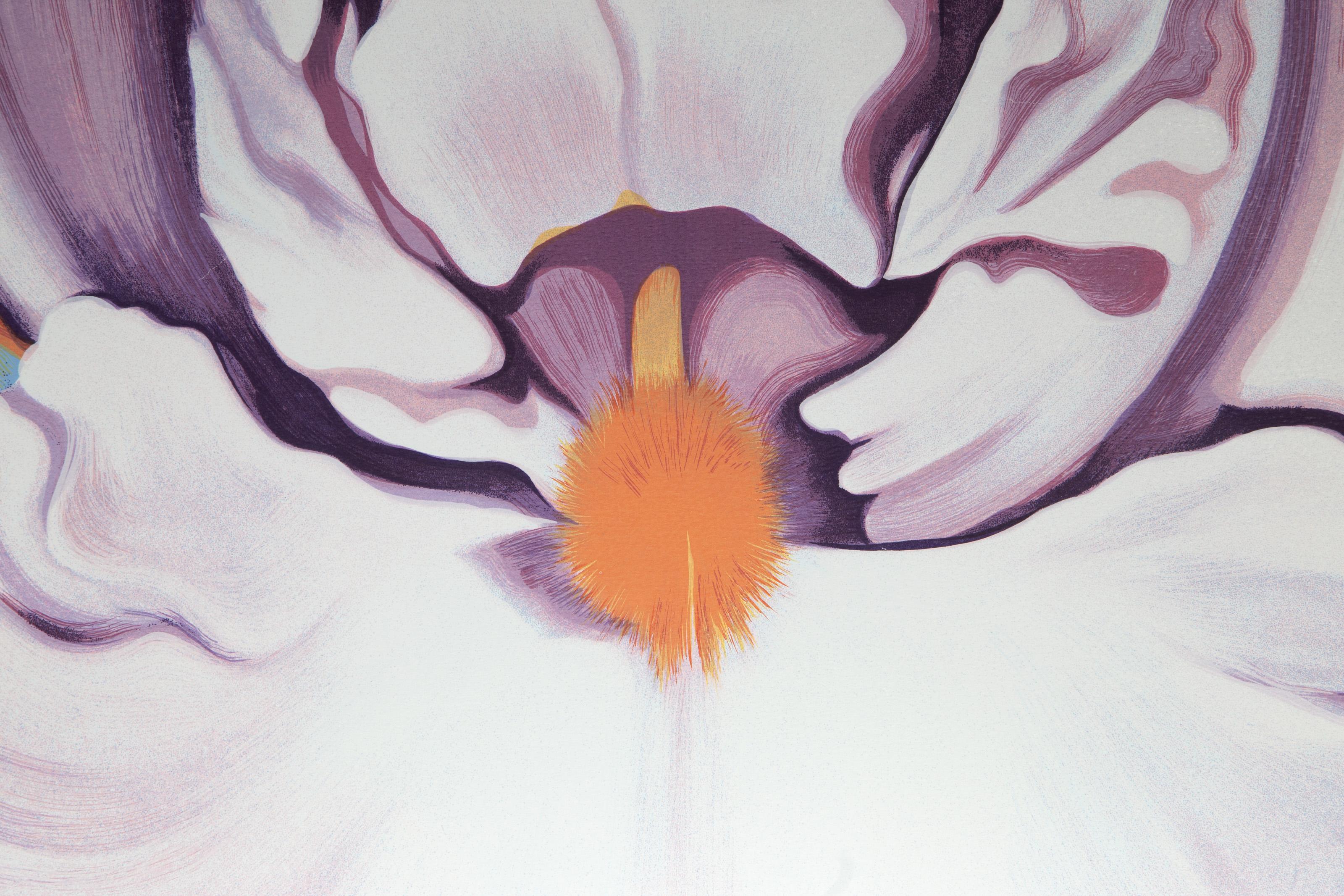 Iris rosa, Serigrafía fotorrealista sobre papel de Lowell Nesbitt en venta 1