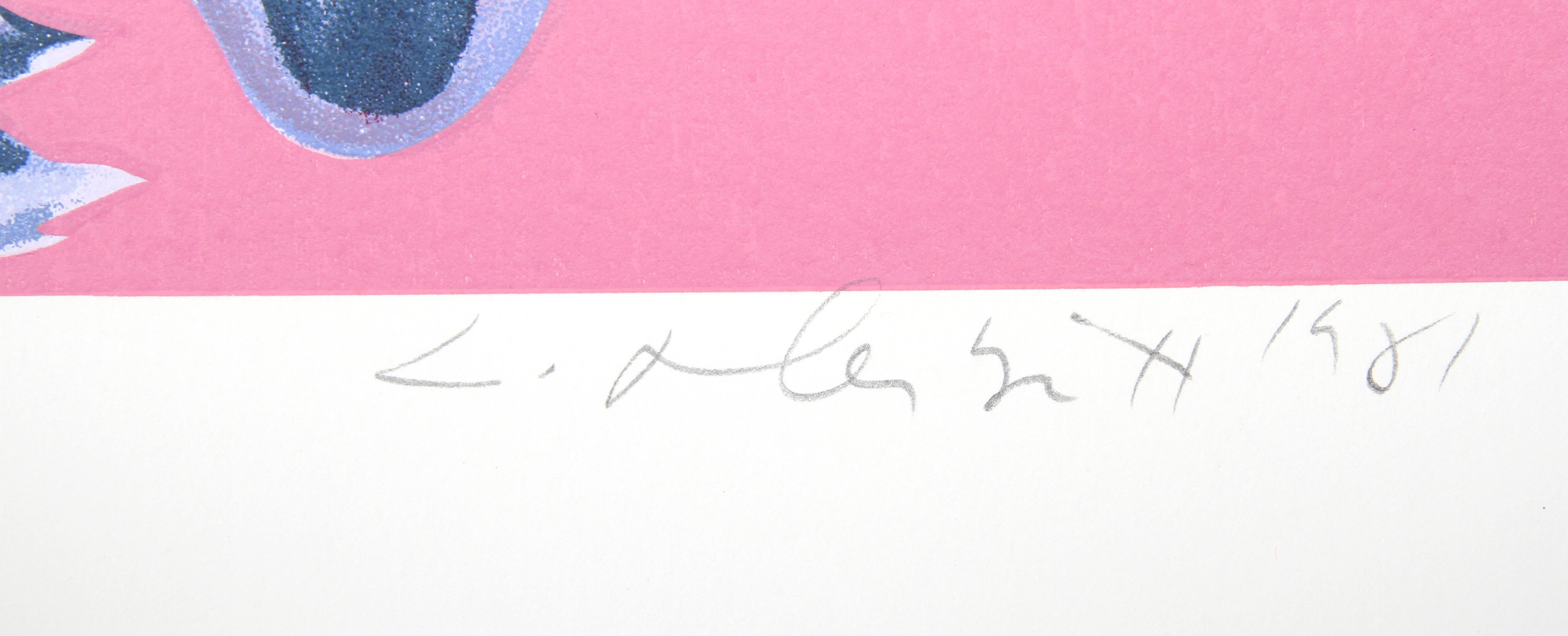 Rosa Monochrome XII, Siebdruck von Lowell Nesbitt im Angebot 1