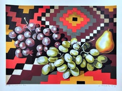 Still Life with Grapes and Pear, signed and numbered