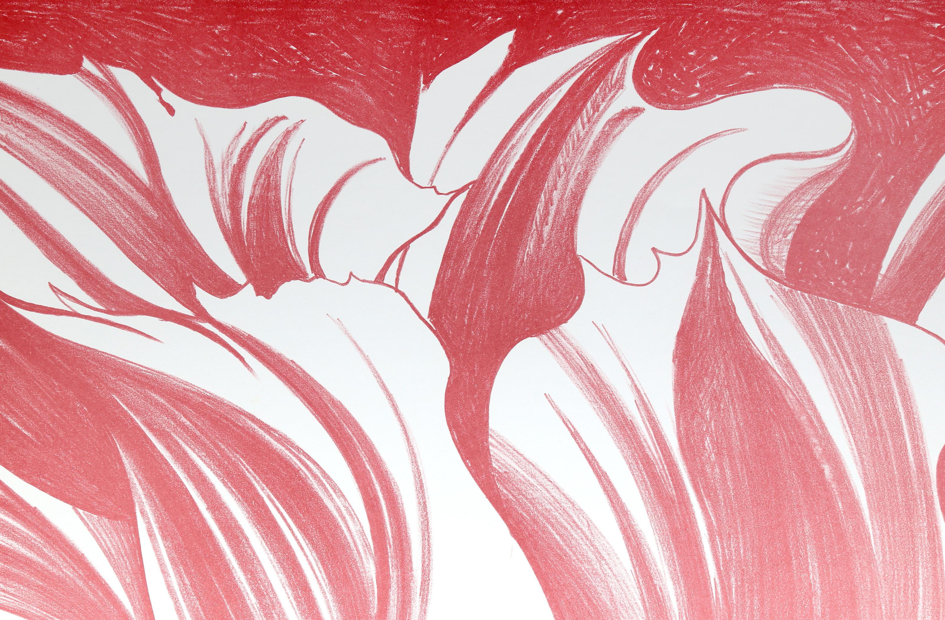 Tulipanes 2, litografía fotorrealista de Lowell Blair Nesbitt - Print de Lowell Nesbitt