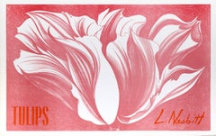 Tulipanes 2, litografía fotorrealista de Lowell Blair Nesbitt