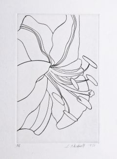 Elegante Blumenradierung, signiert/n Artists Proof, aus dem Nachlass des renommierten Kuratoren