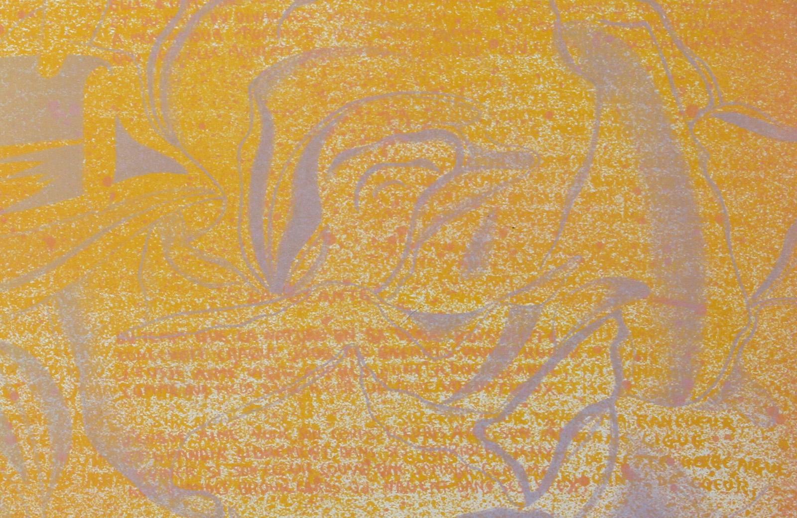 Senza titolo (Poesia di fiori), serigrafia astratta su carta di Lowell Nesbitt in vendita 1
