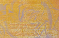 Untitled (Poem Flowers), Abstract Screenprint on Paper by Lowell Nesbitt