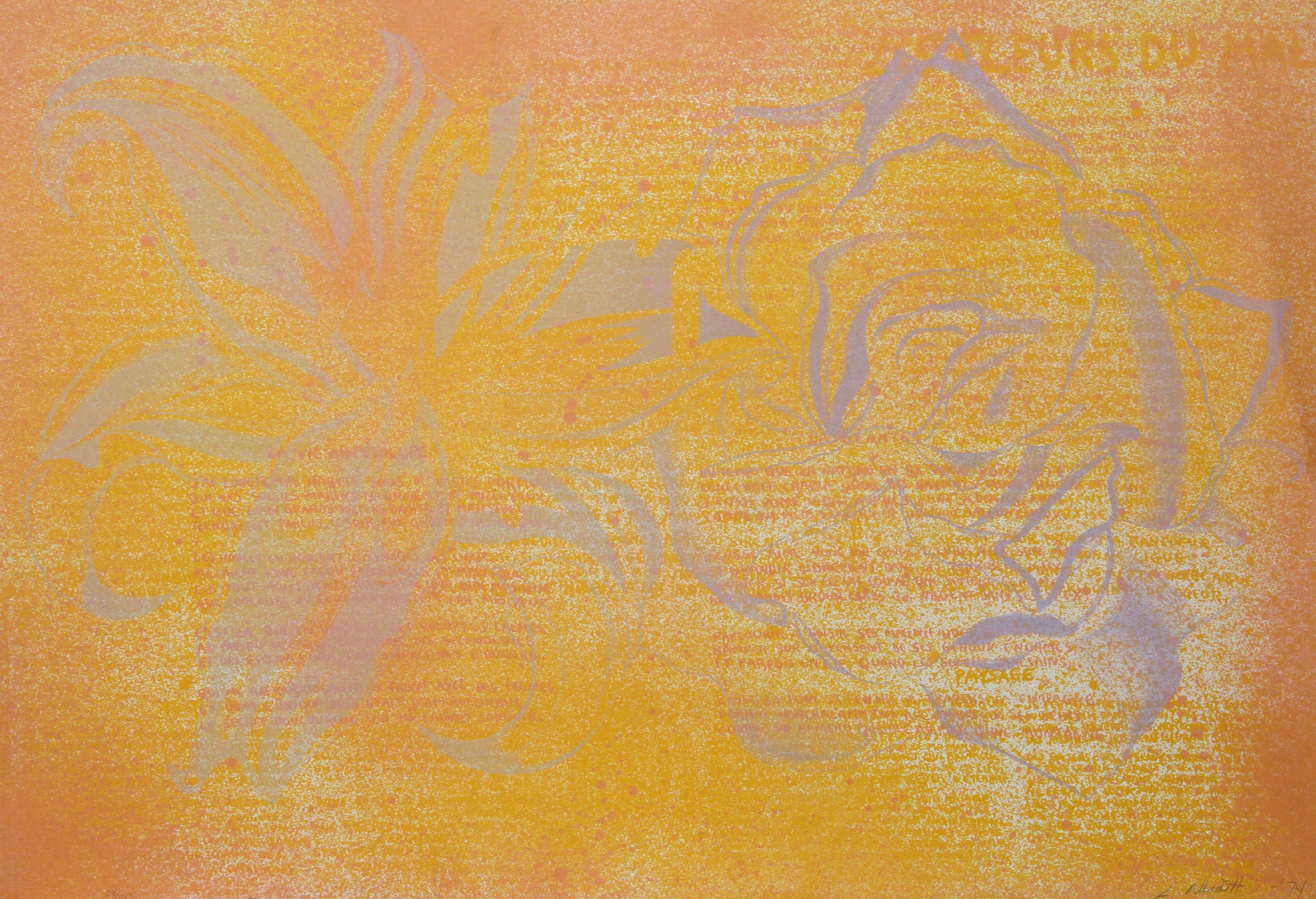 Senza titolo (Poesia Fiori)
Lowell Nesbitt, americano (1933-1993)
Data: 1974
Serigrafia, firmata e numerata a matita
Edizione di 29/100
Dimensioni: 23,5 x 33,5 pollici (59,69 x 85,09 cm)
