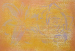 Sin título (Poema Flores), Serigrafía abstracta sobre papel de Lowell Nesbitt