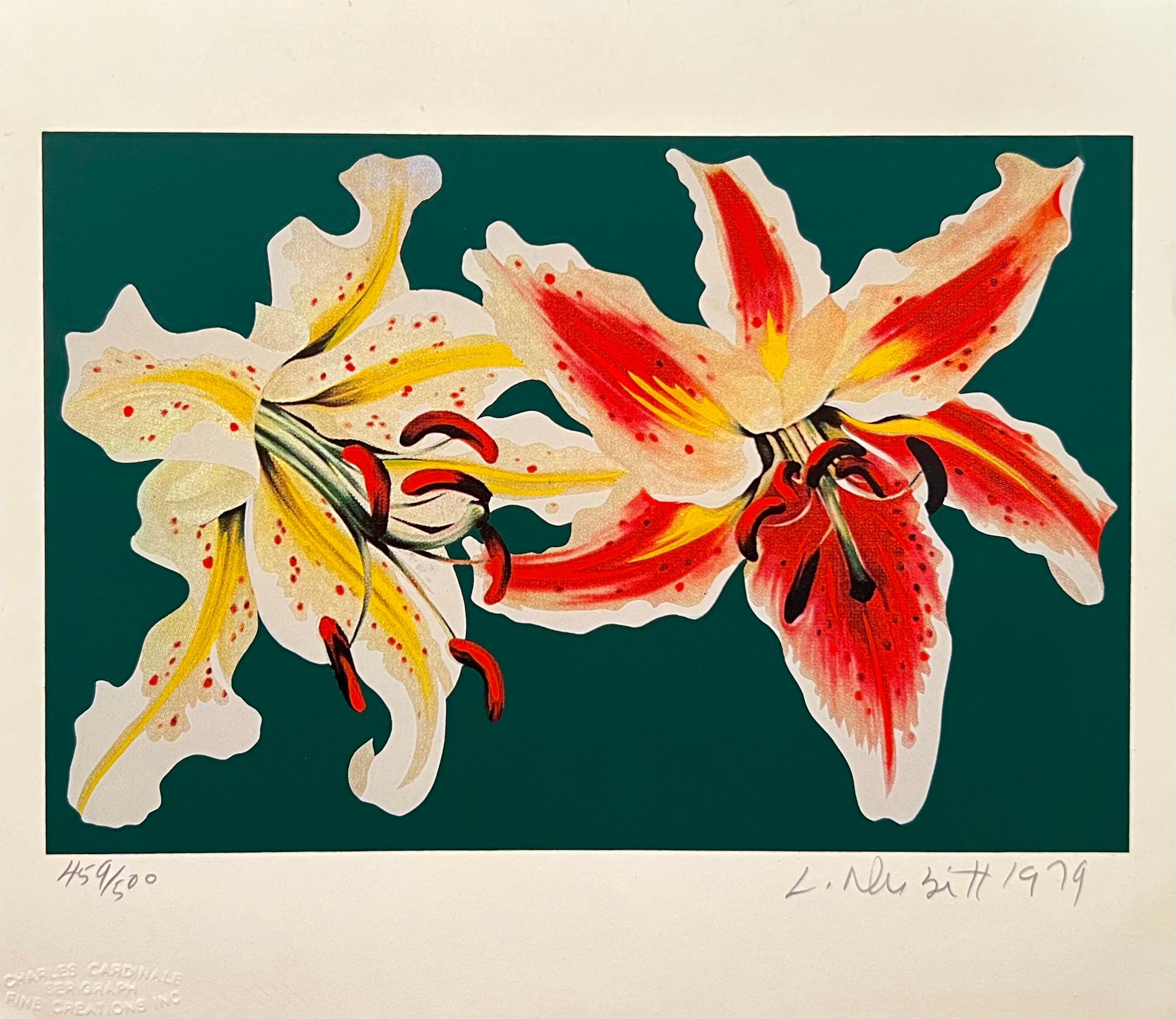 Lowell Nesbitt Figurative Print - Untitled (Two Lilies)