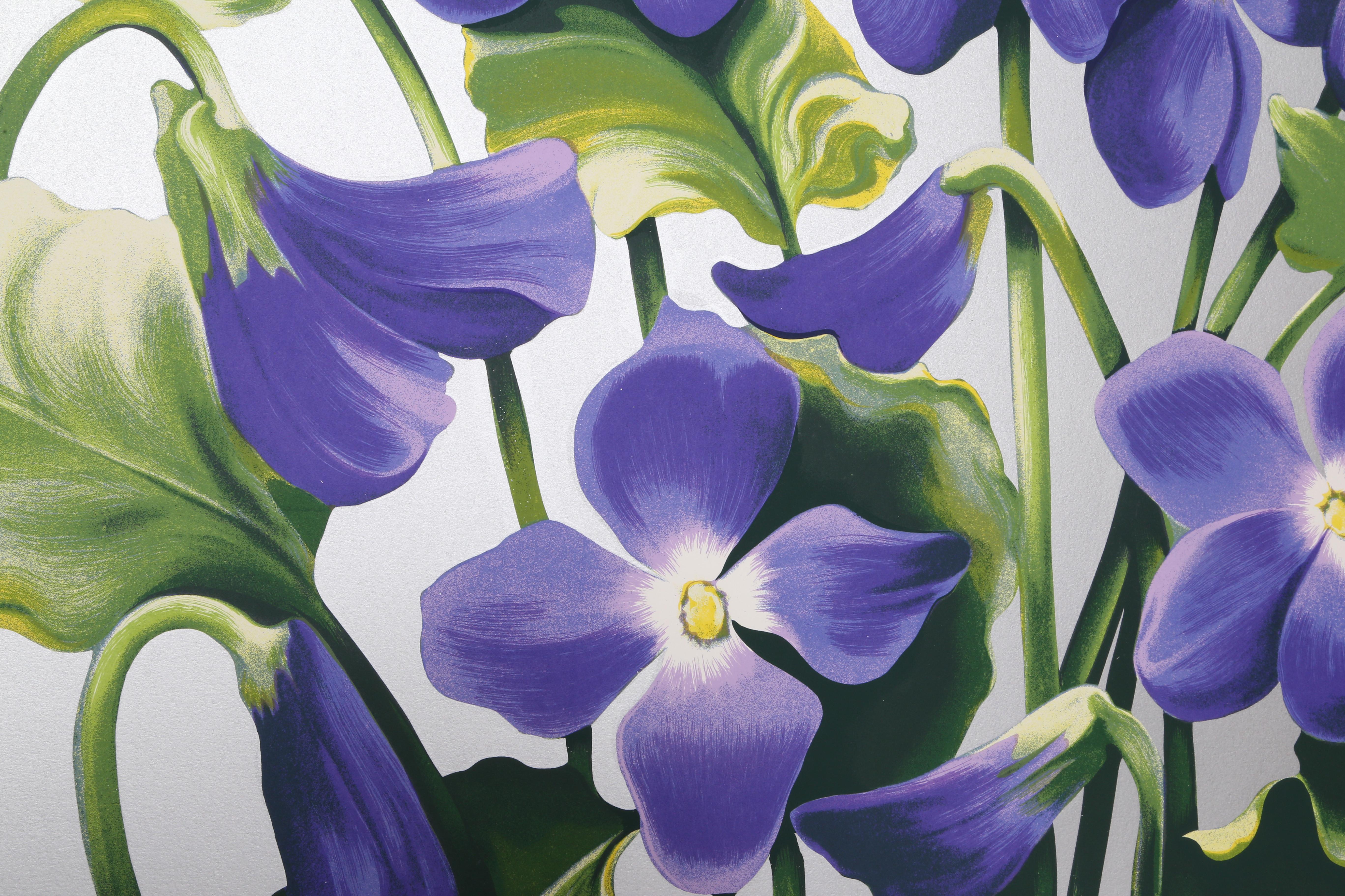 Viola Adorata, Photorealist Screenprint by Lowell Nesbitt For Sale 1