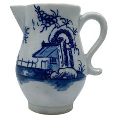 Antique Lowestoft Porcelain Sparrow Beak Jug, c 1765