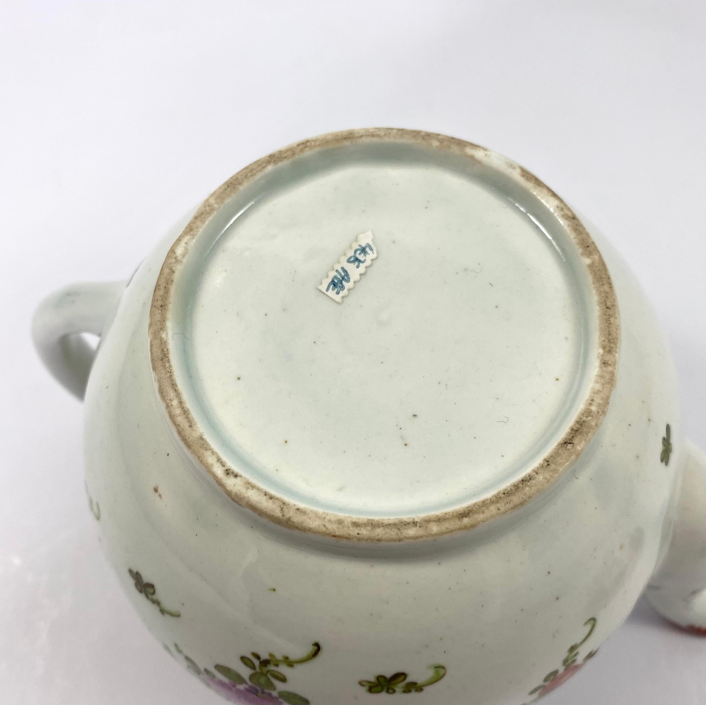 Lowestoft Porcelain Teapot, Curtis Pattern, c.1785 1