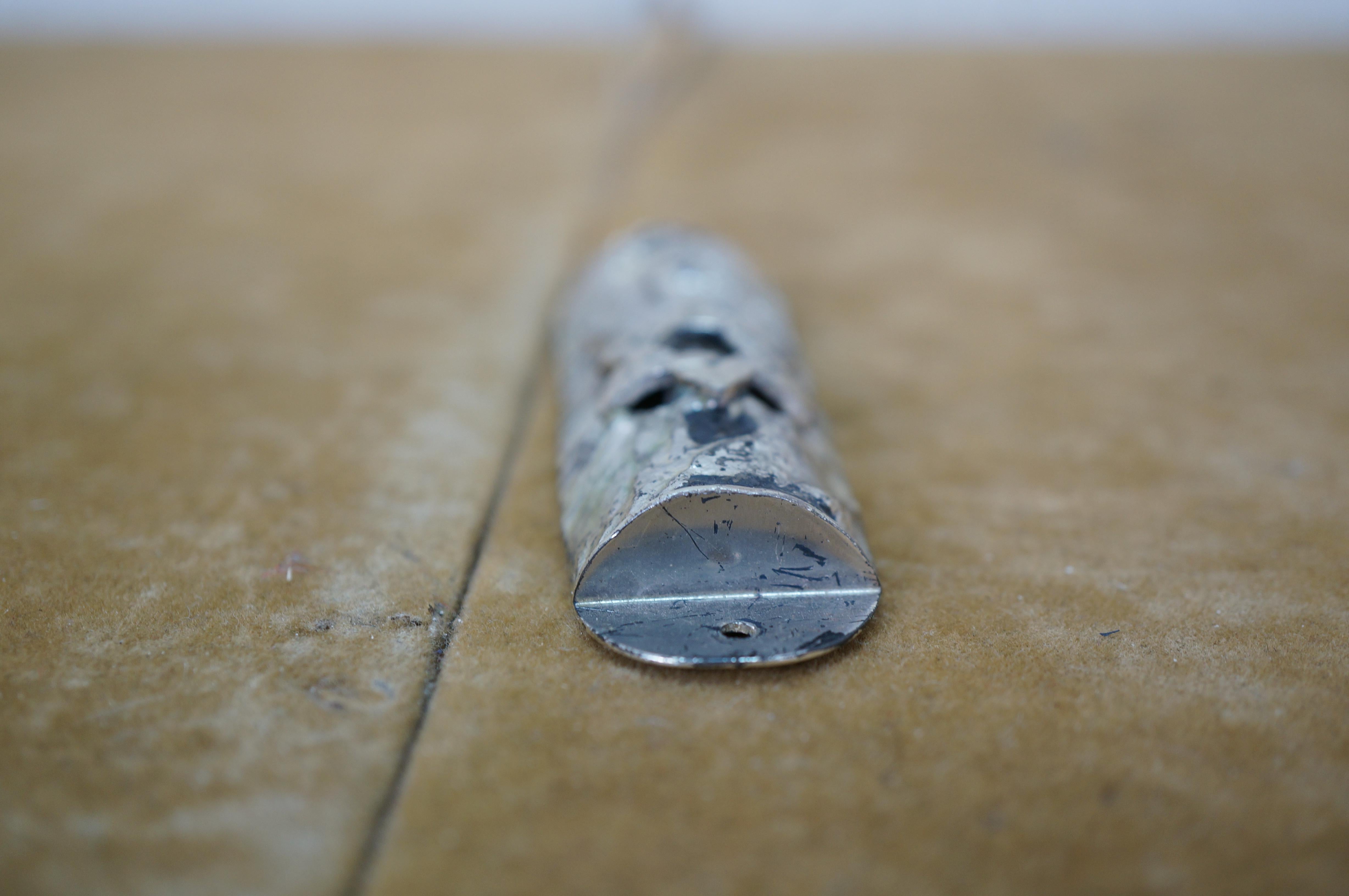 Lowry Plata de Ley Judaica Mezuzah Estuche Torá Pergamino de Oración Estrella de David siglo XX en venta