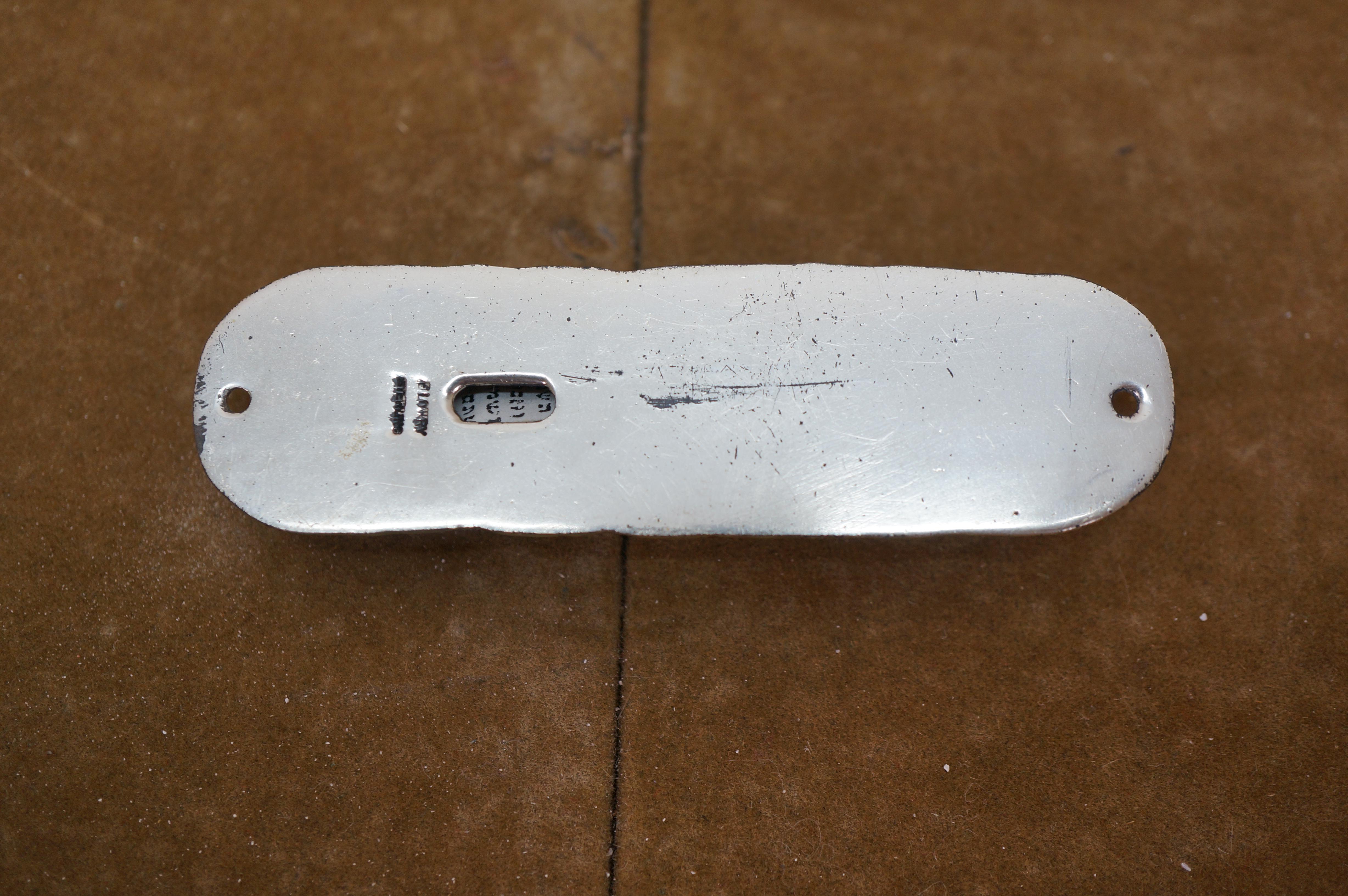 Lowry Plata de Ley Judaica Mezuzah Estuche Torá Pergamino de Oración Estrella de David en venta 2
