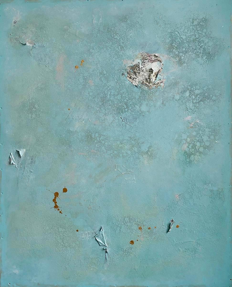 "Celadon 1"- Soft Subtle Pastels, Fine Art Abstract Painting