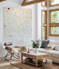 "Heart Sutra 3"- Subtle Pastel Colored Large Abstract Painting