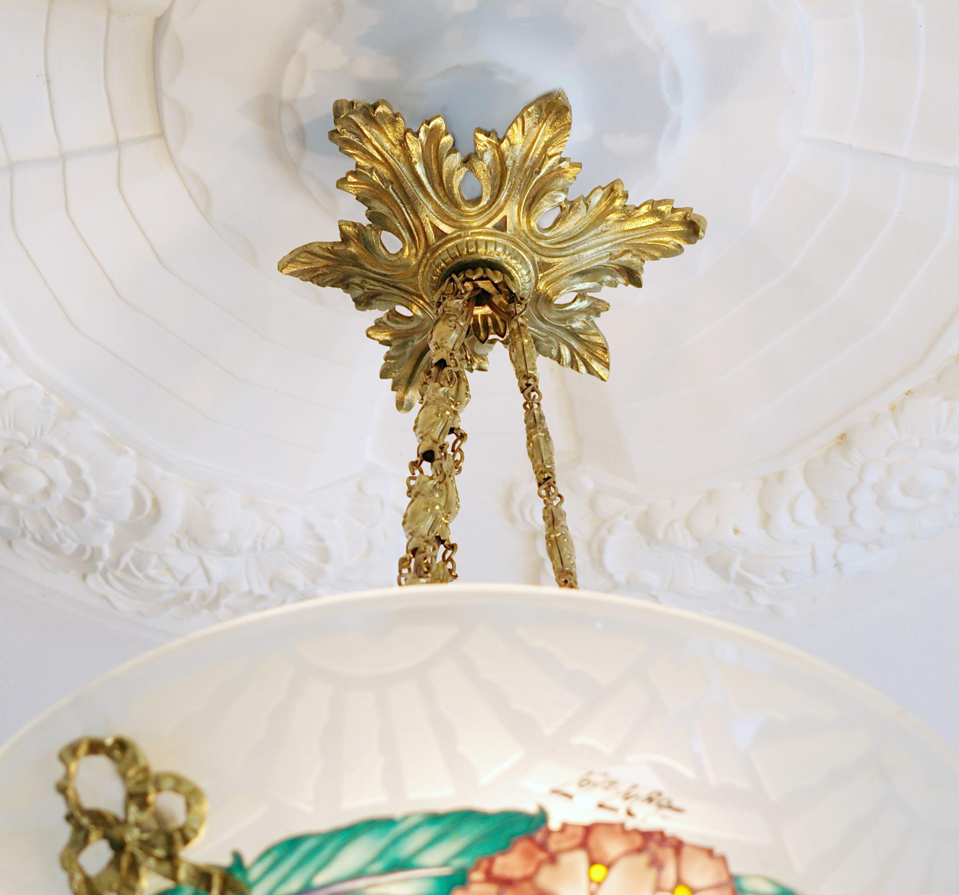 Lampadario a sospensione Loys Lucha, 1920 in vendita 4