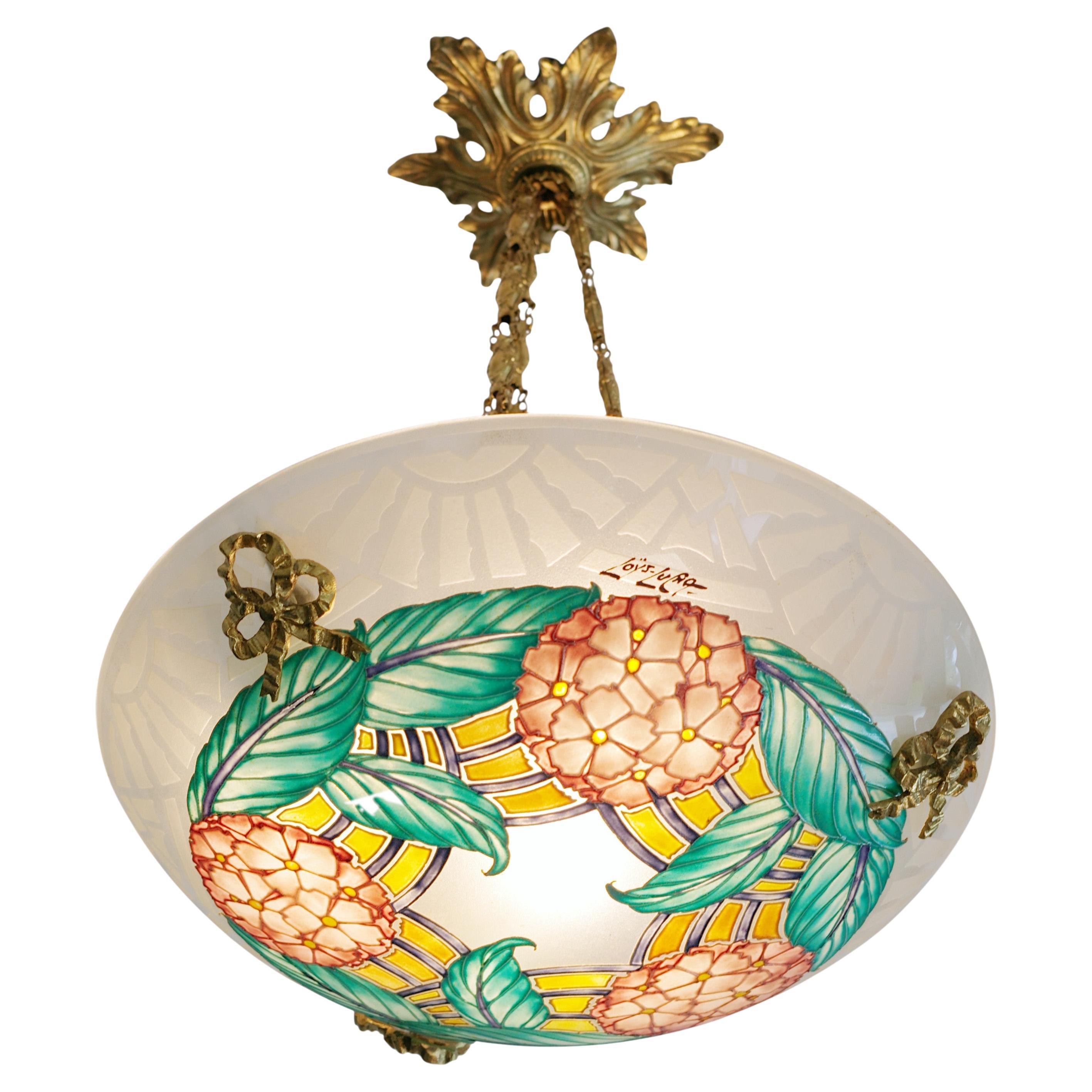 LOYS LUCHA Pendant Chandelier, 1920