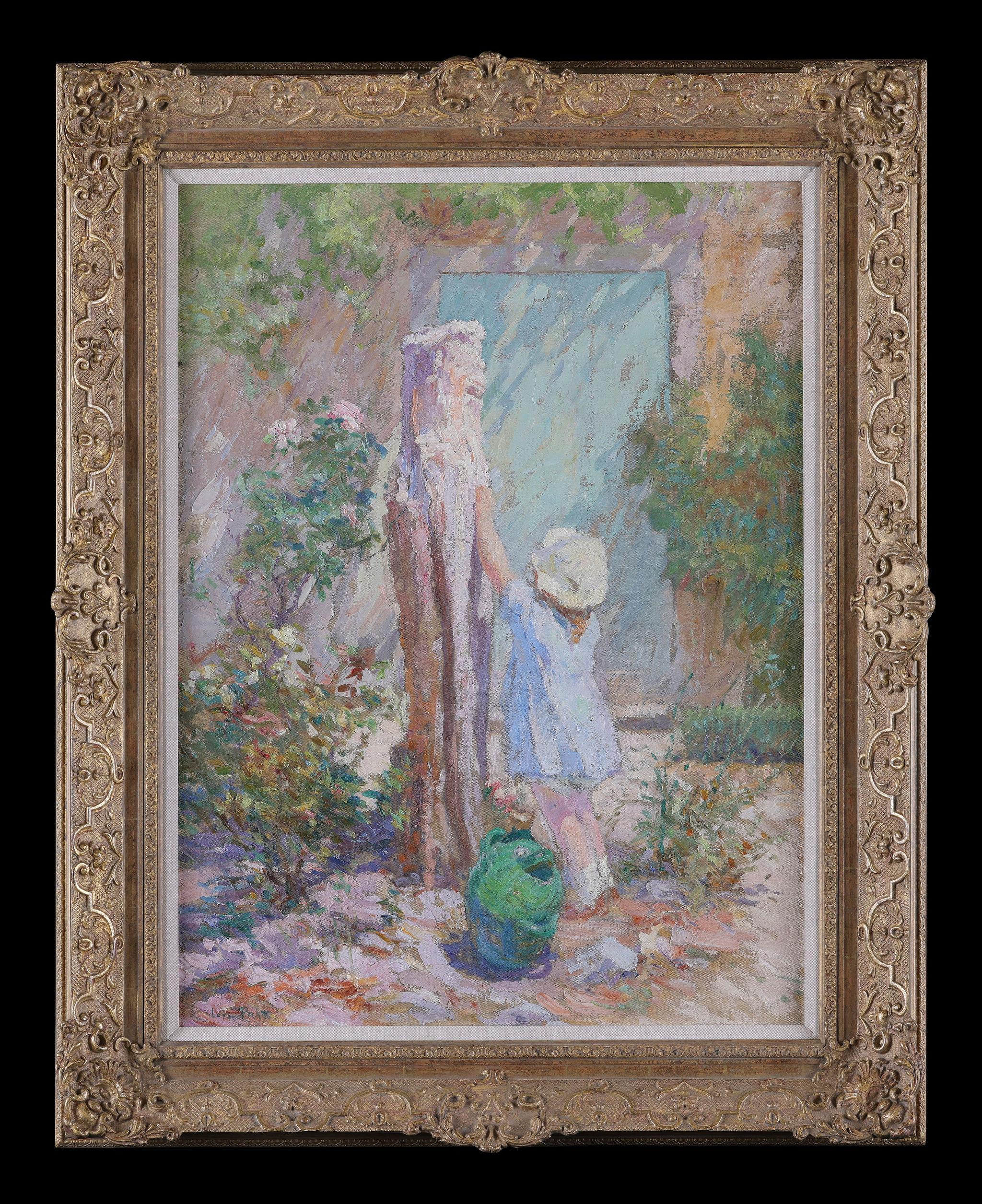 A Young Girl with a Water Jug
. Impressionist oil painting by Loys Prat