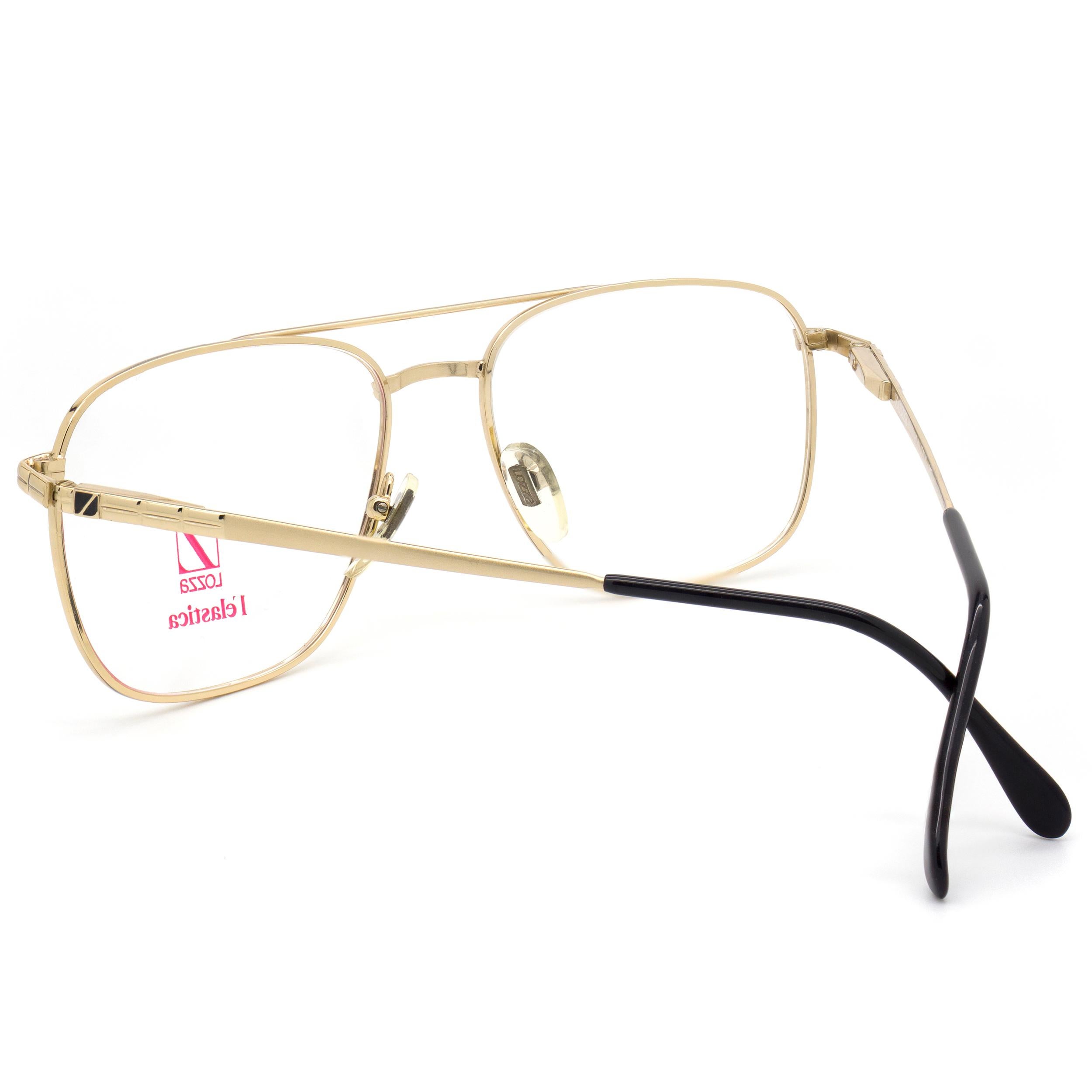 Beige Lozza aviator vintage glasses frame For Sale