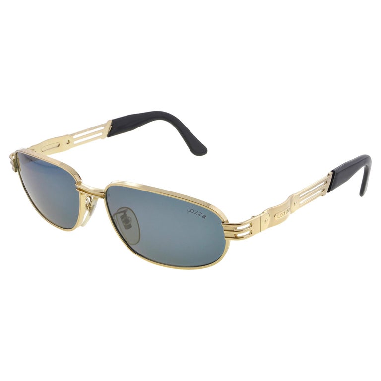 Lozza golden vintage sunglasses 80s For Sale at 1stDibs