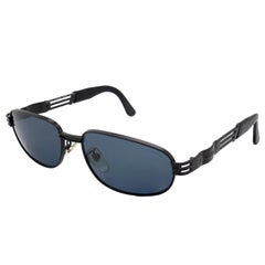 Gafas de sol negras grandes Lozza años 80