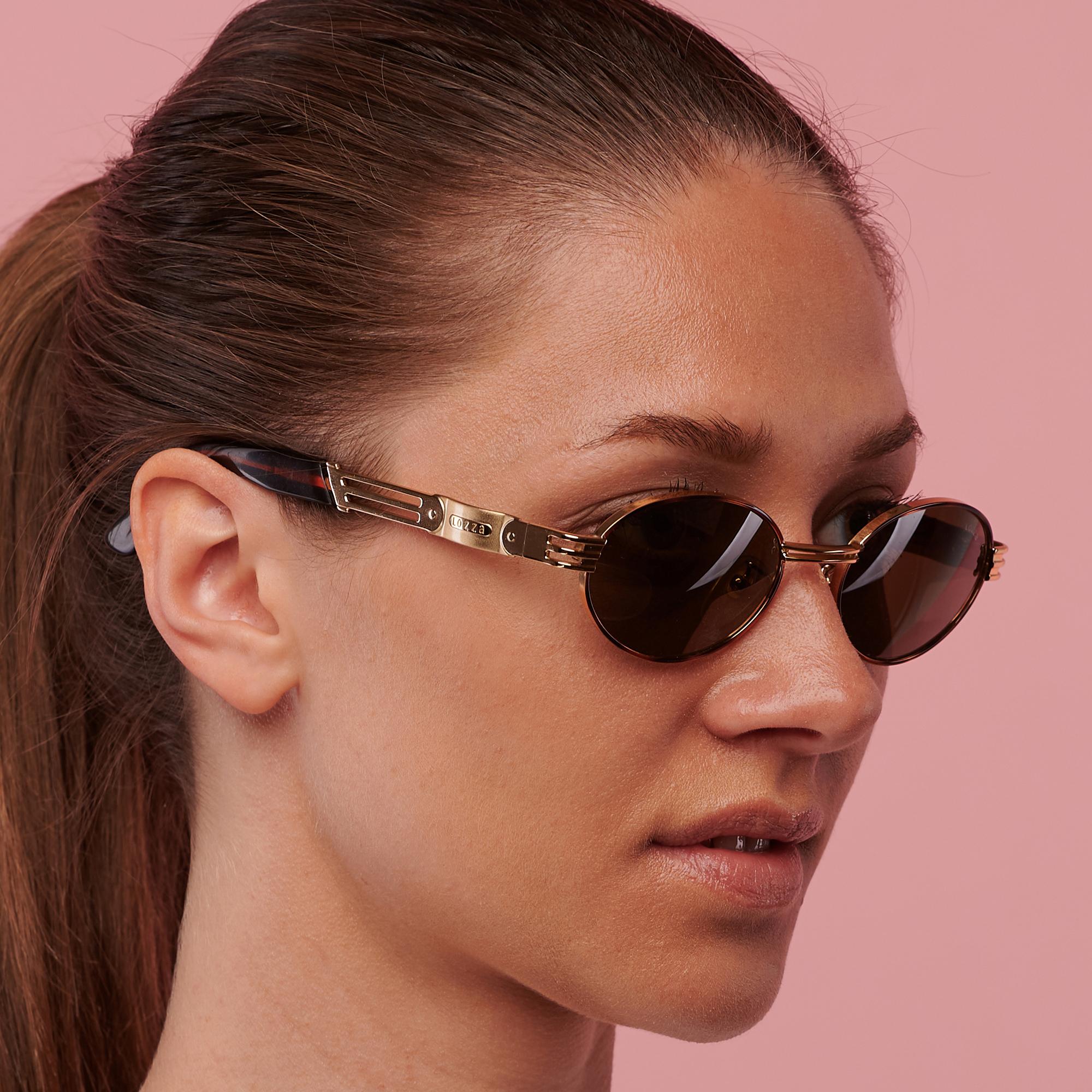 Lozza lunettes de soleil ovales vintage des années 80 en vente 5