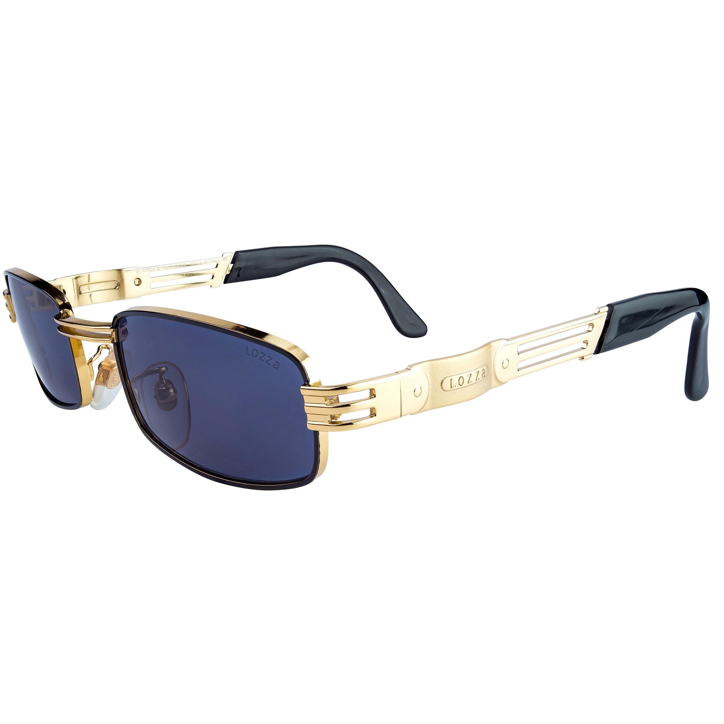 Purple Lozza rectangular vintage sunglasses 80s For Sale