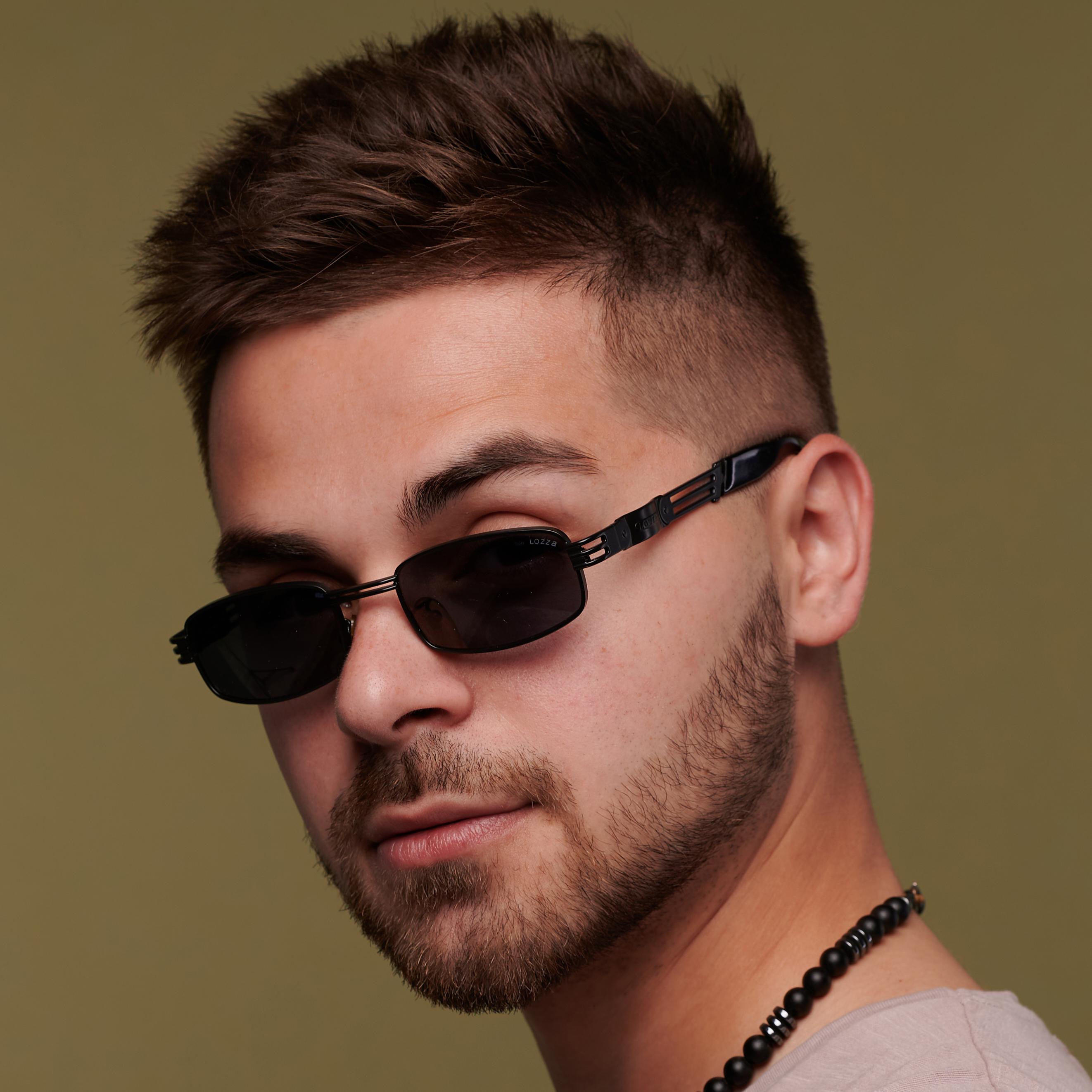 Lozza rechteckige Vintage-Sonnenbrille, 80er Jahre für Damen oder Herren im Angebot