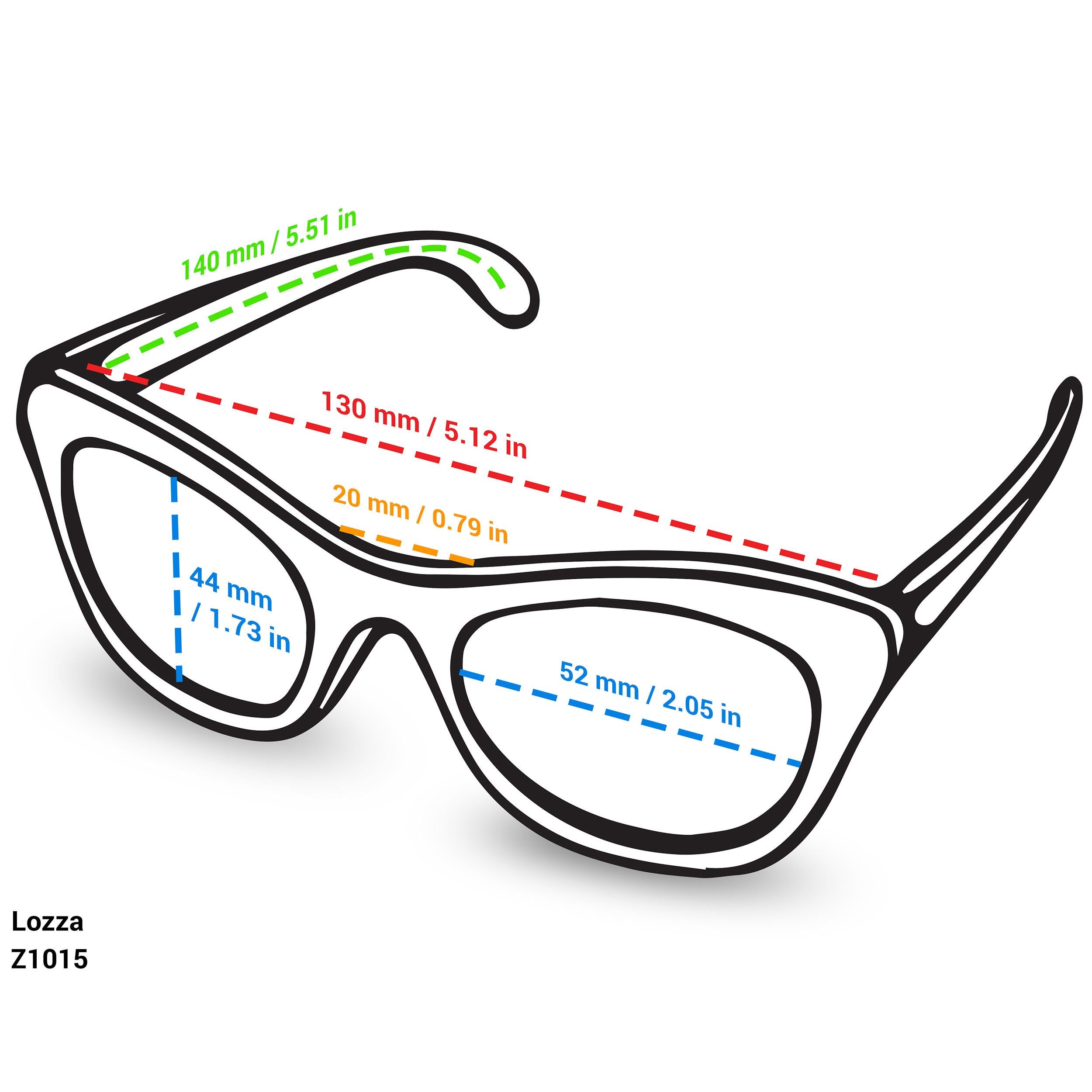 eyeglass frame size chart