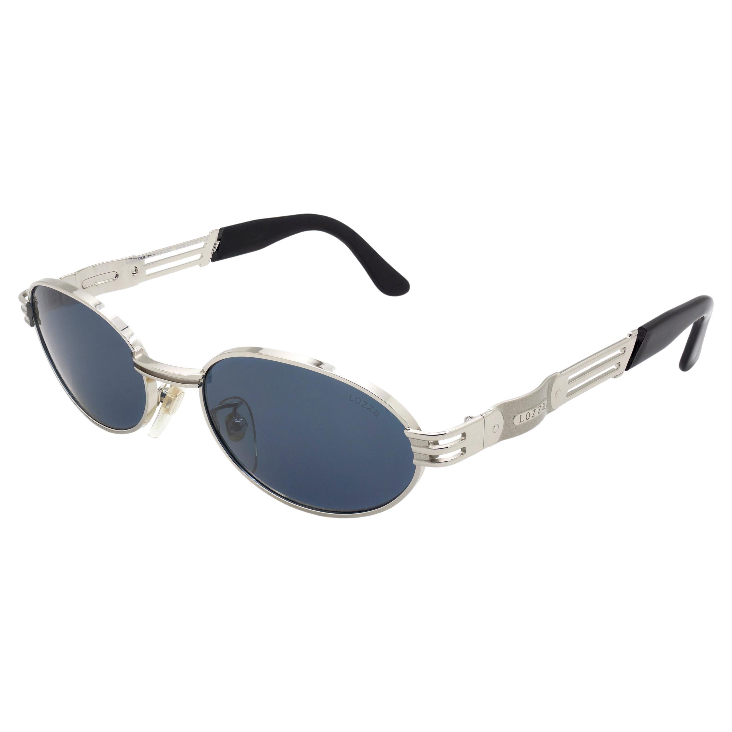 Lozza Silberne Vintage-Sonnenbrille 80er Jahre im Angebot