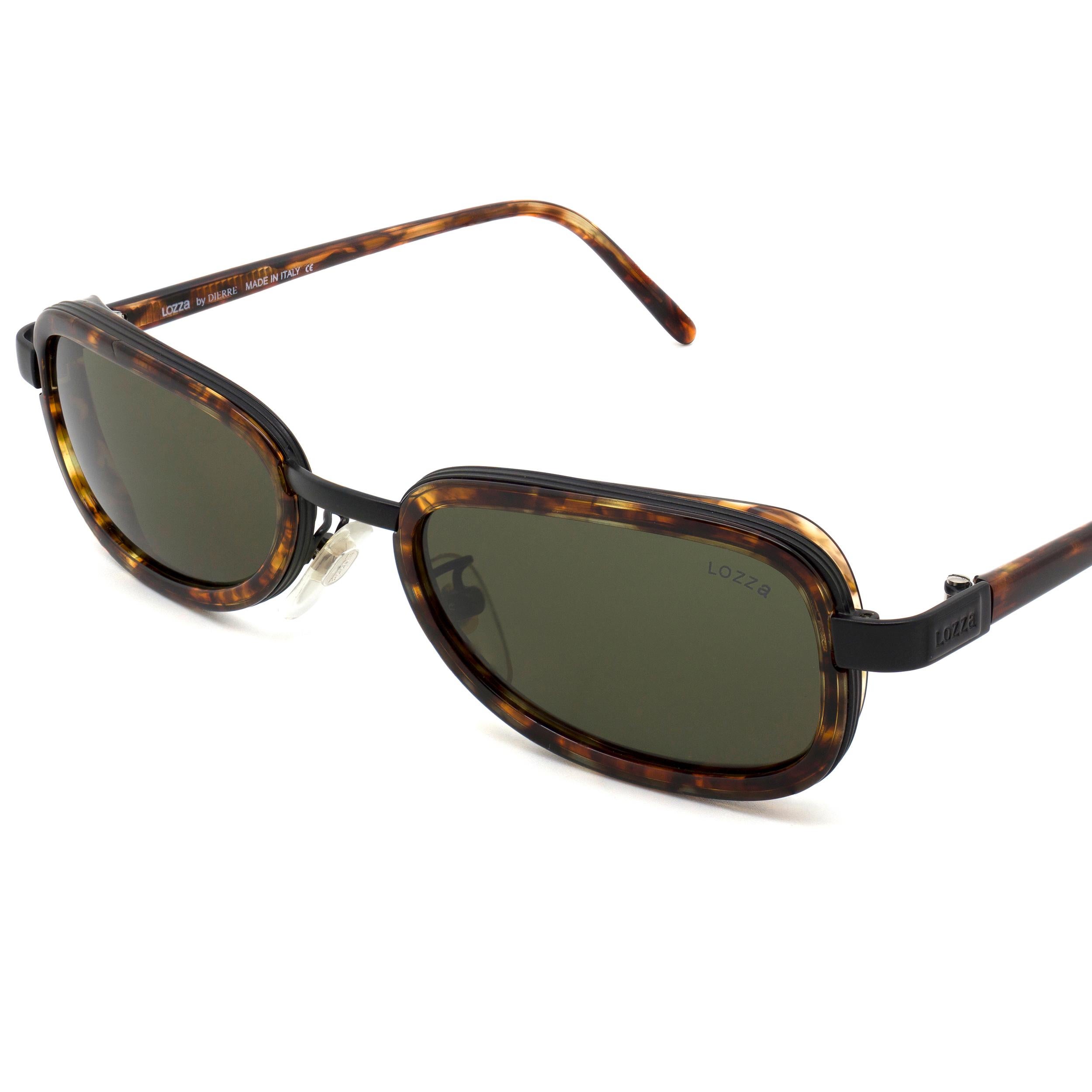 Black Lozza tortoise vintage sunglasses, ITALY For Sale