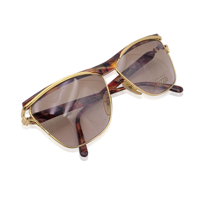 Lozza Vintage Gold Unisex Sunglasses Mod. Letizia 58/16 135mm For Sale ...