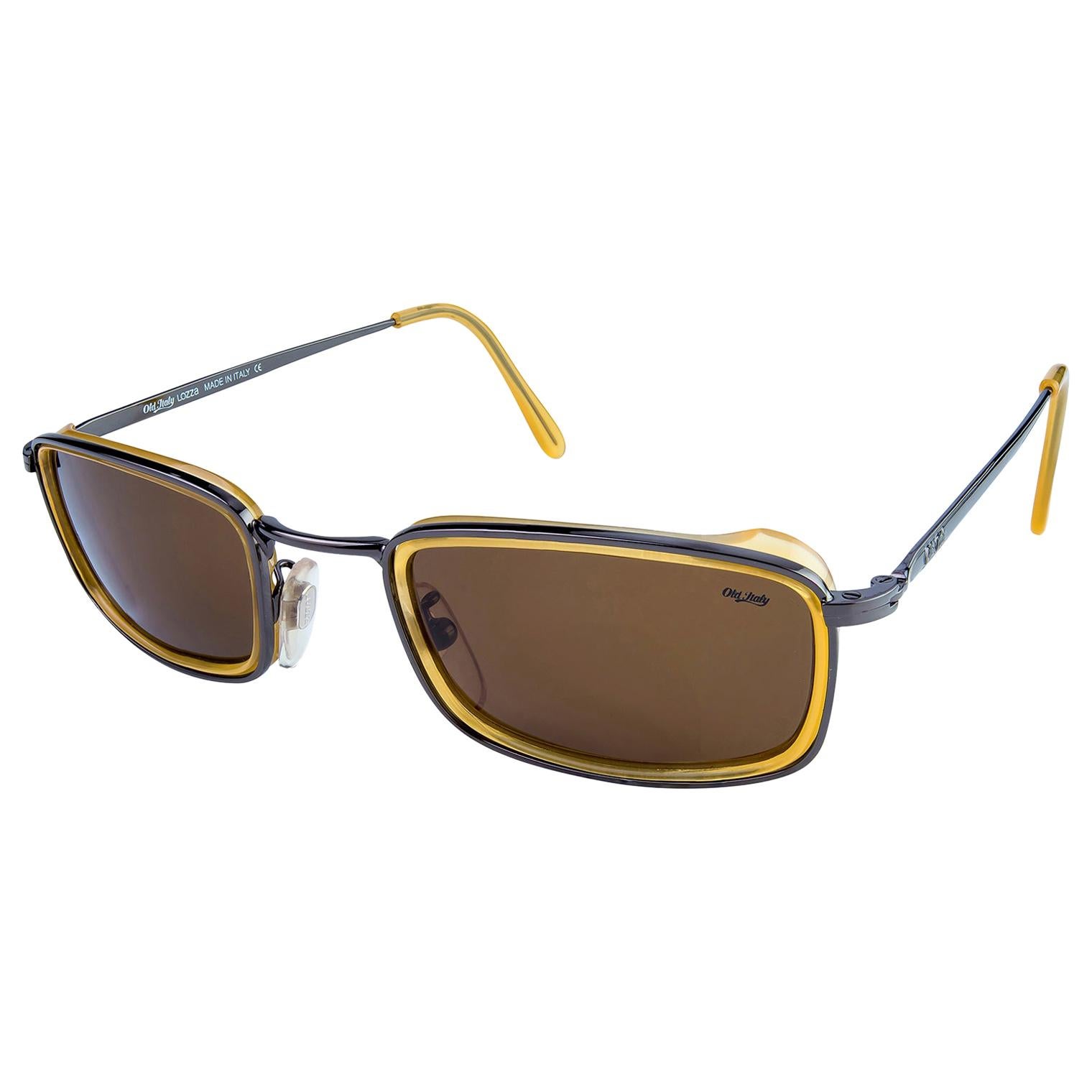 Lozza vintage sunglasses rectangular, Italy 80s For Sale