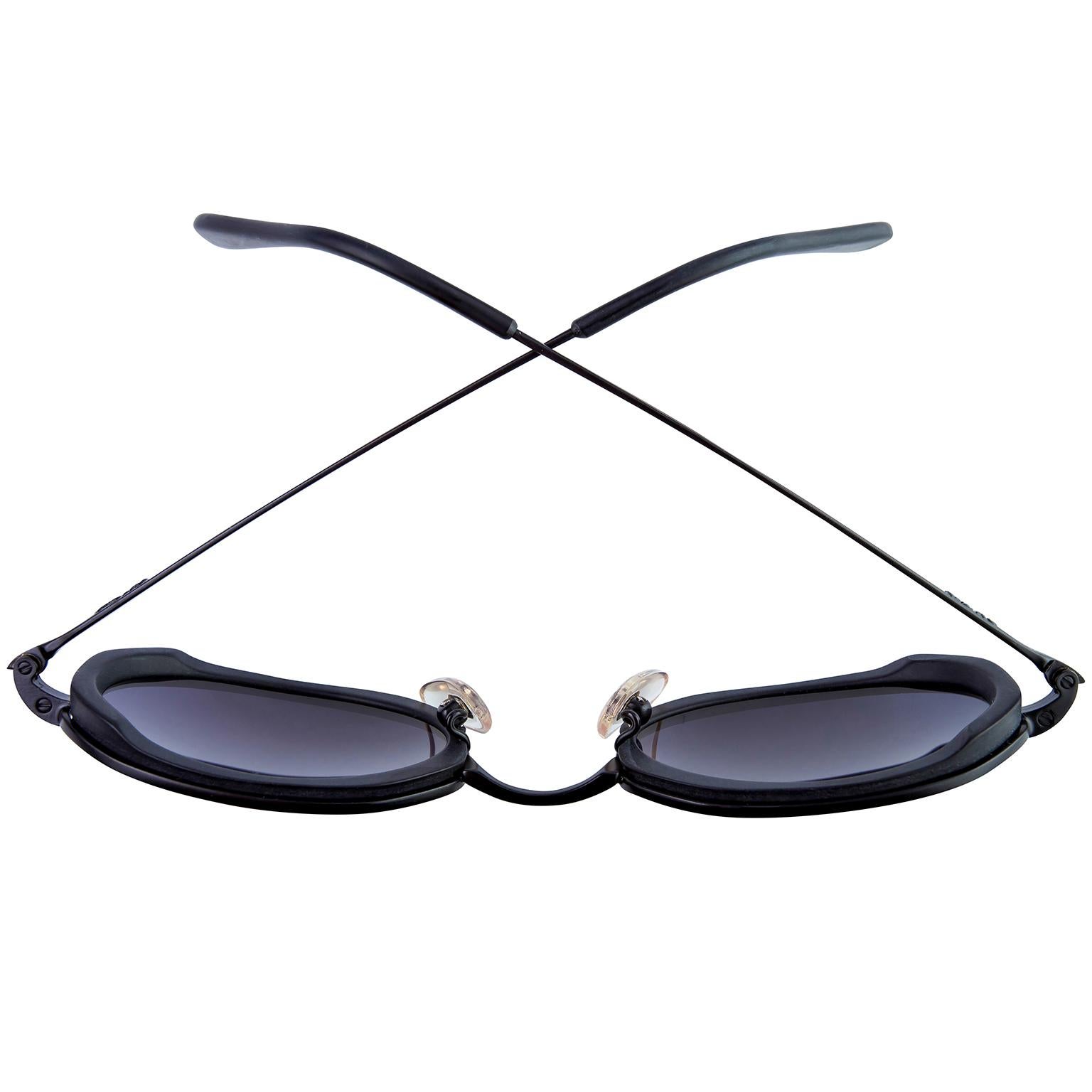 Black Lozza vintage sunglasses steampunk For Sale