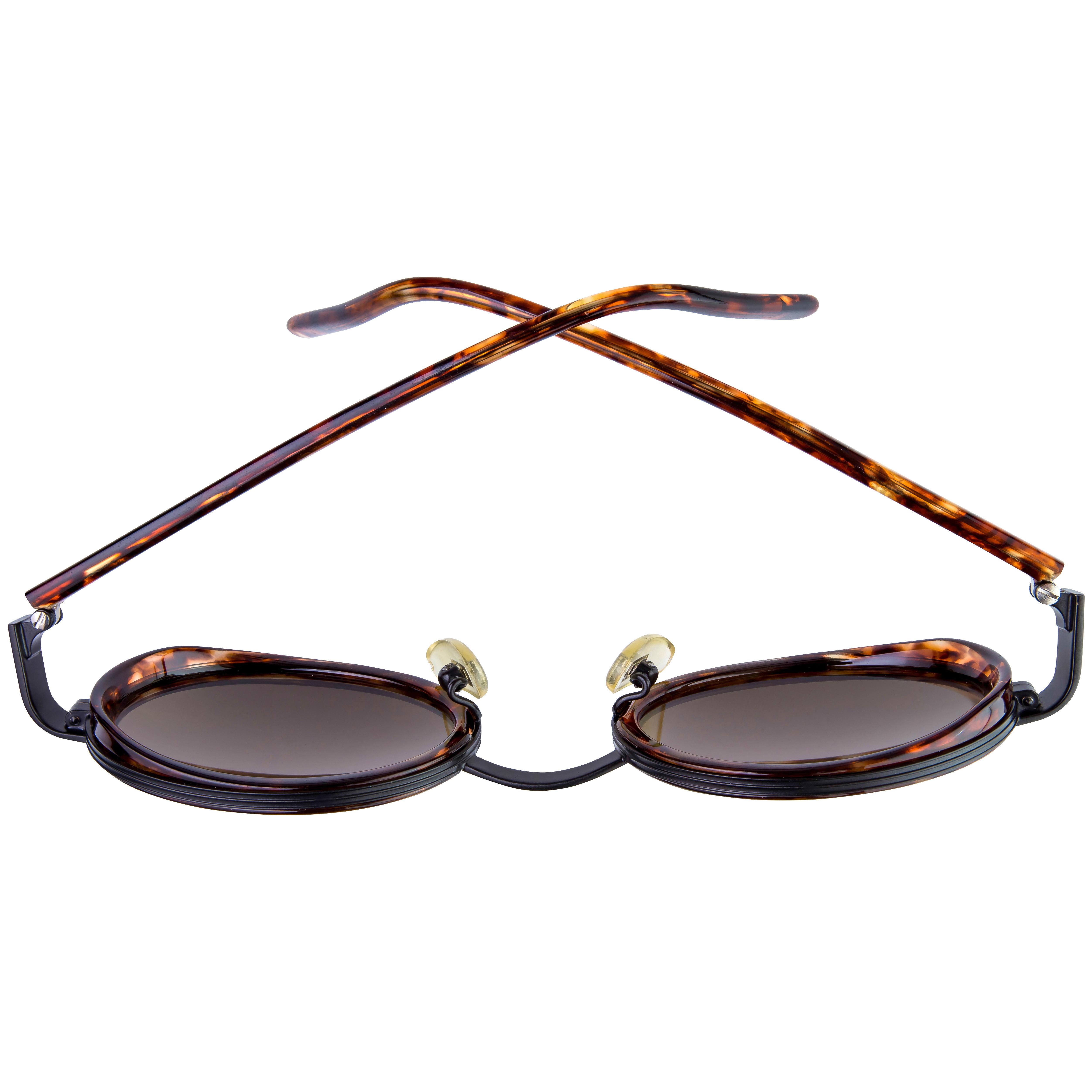 Gray Lozza vintage sunglasses tortoise  For Sale