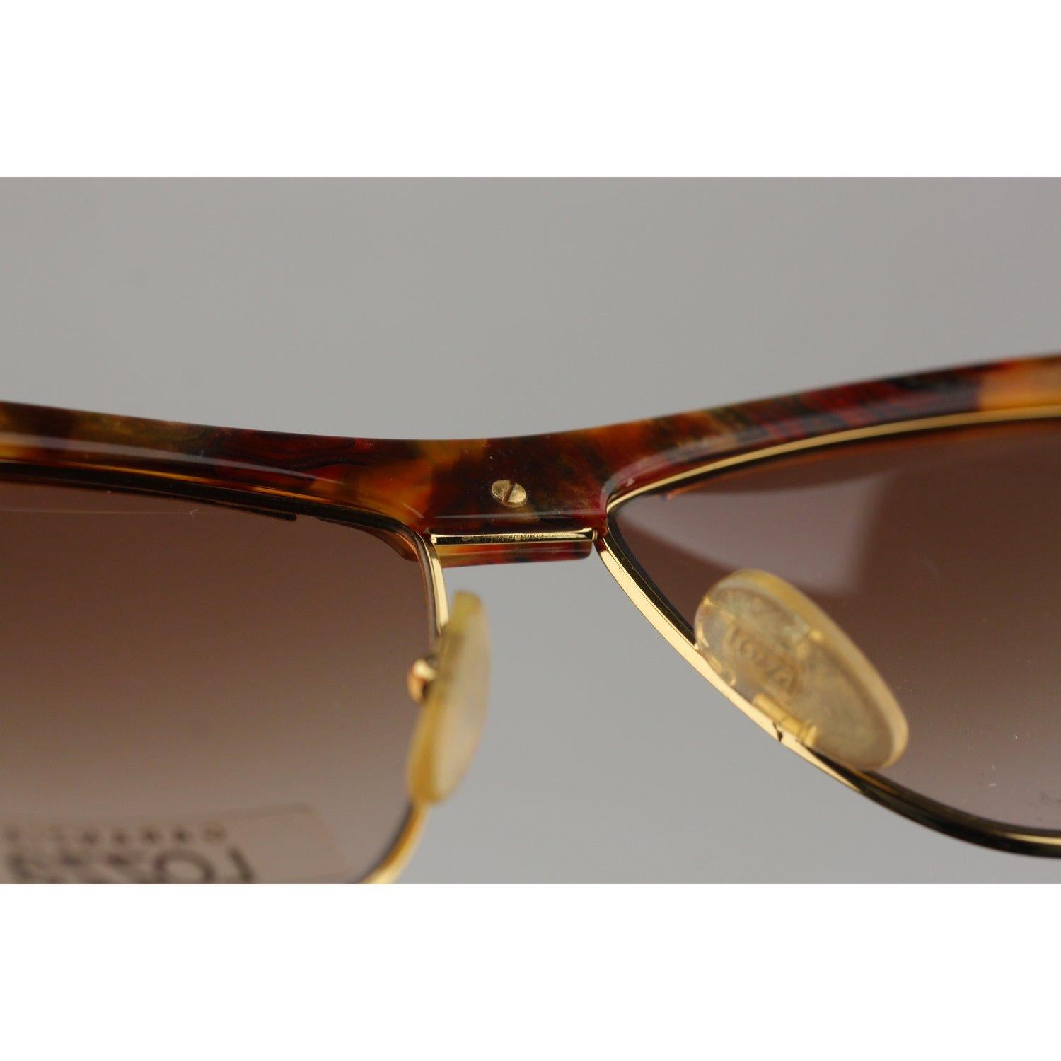 Lozza VIntage Unisex Brown and Gold Sunglasses Mod. Letizia 135mm Wide 5
