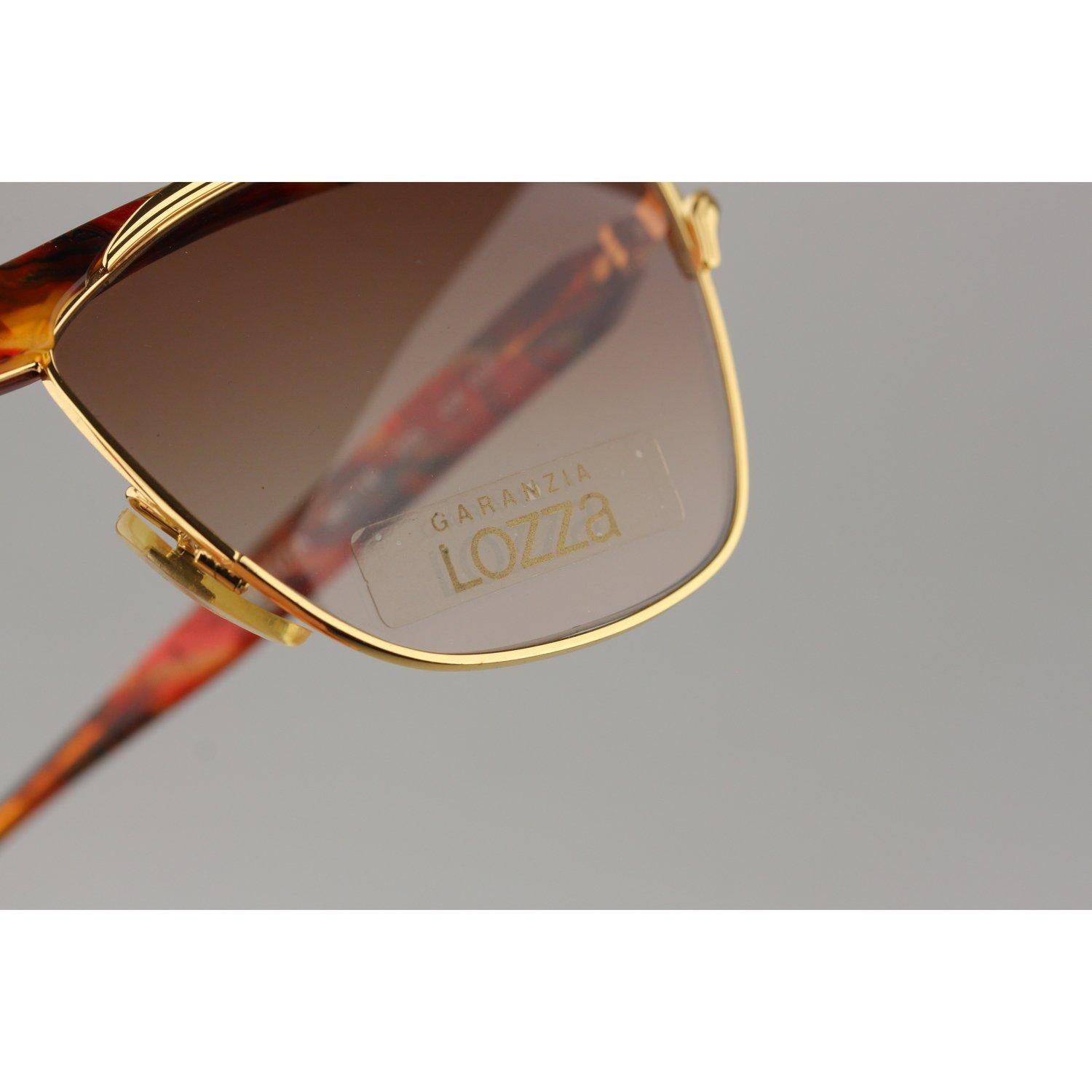Lozza VIntage Unisex Brown and Gold Sunglasses Mod. Letizia 135mm Wide 4