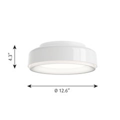 'LP Grand Surface' Flush Mount Lamp for Louis Poulsen in Glossy White