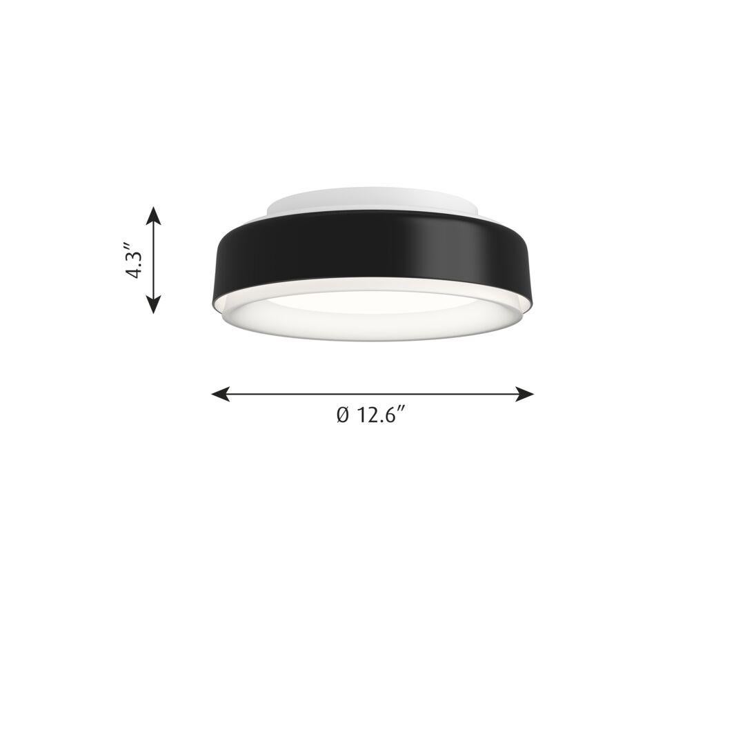 'LP Grand Surface' Flush Mount Lamp for Louis Poulsen in Matte Black.

The first 'LP Grand' came into existence in 2016 after Louis Poulsen approached the prize-winning Danish designer Christian Flindt with a request for a scalable pendant for large