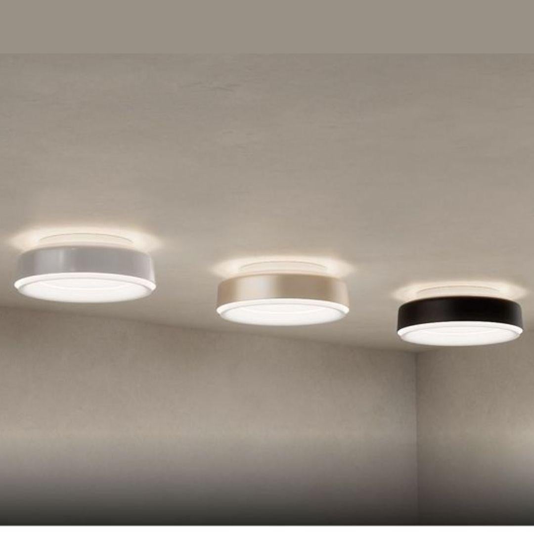 Mid-Century Modern 'LP Grand Surface' Flush Mount Lamp for Louis Poulsen in Matte Black For Sale
