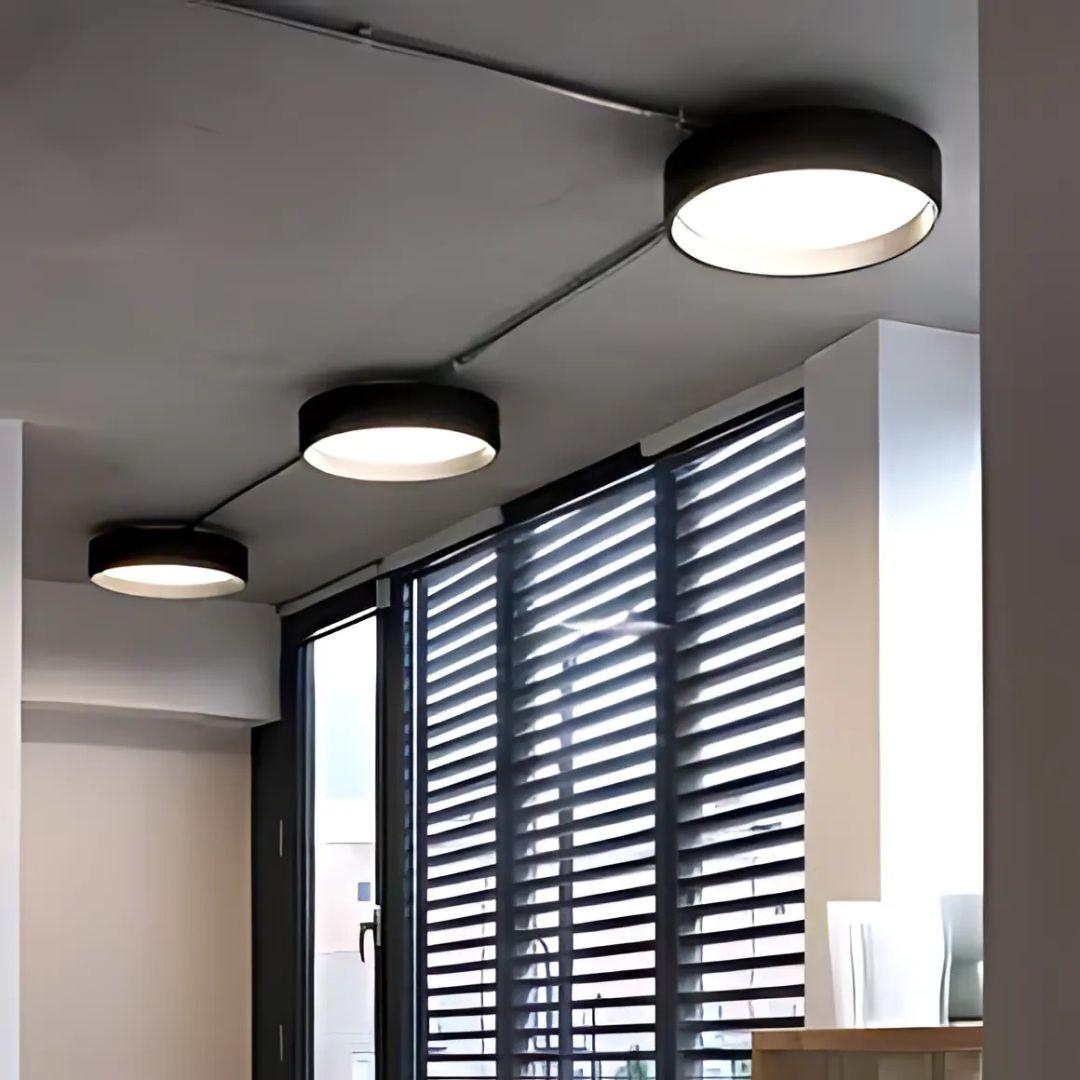 Cast 'LP Grand Surface' Flush Mount Lamp for Louis Poulsen in Matte Black For Sale