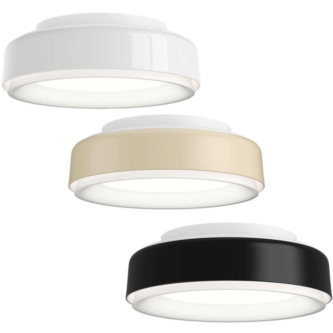 Contemporary 'LP Grand Surface' Flush Mount Lamp for Louis Poulsen in Matte Black For Sale