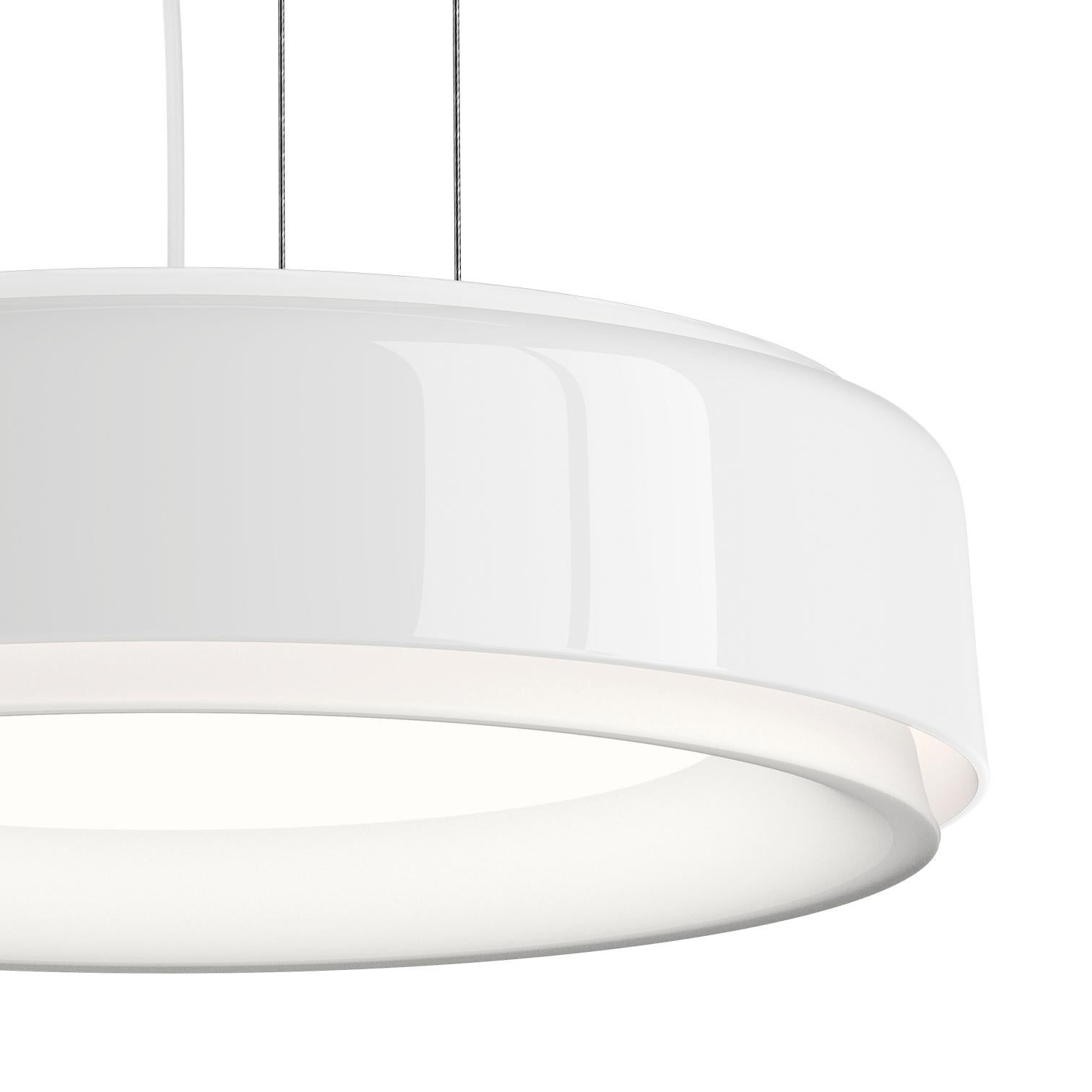 Aluminum 'LP Grand Suspended' Pendant Lamp for Louis Poulsen in Gloss White For Sale