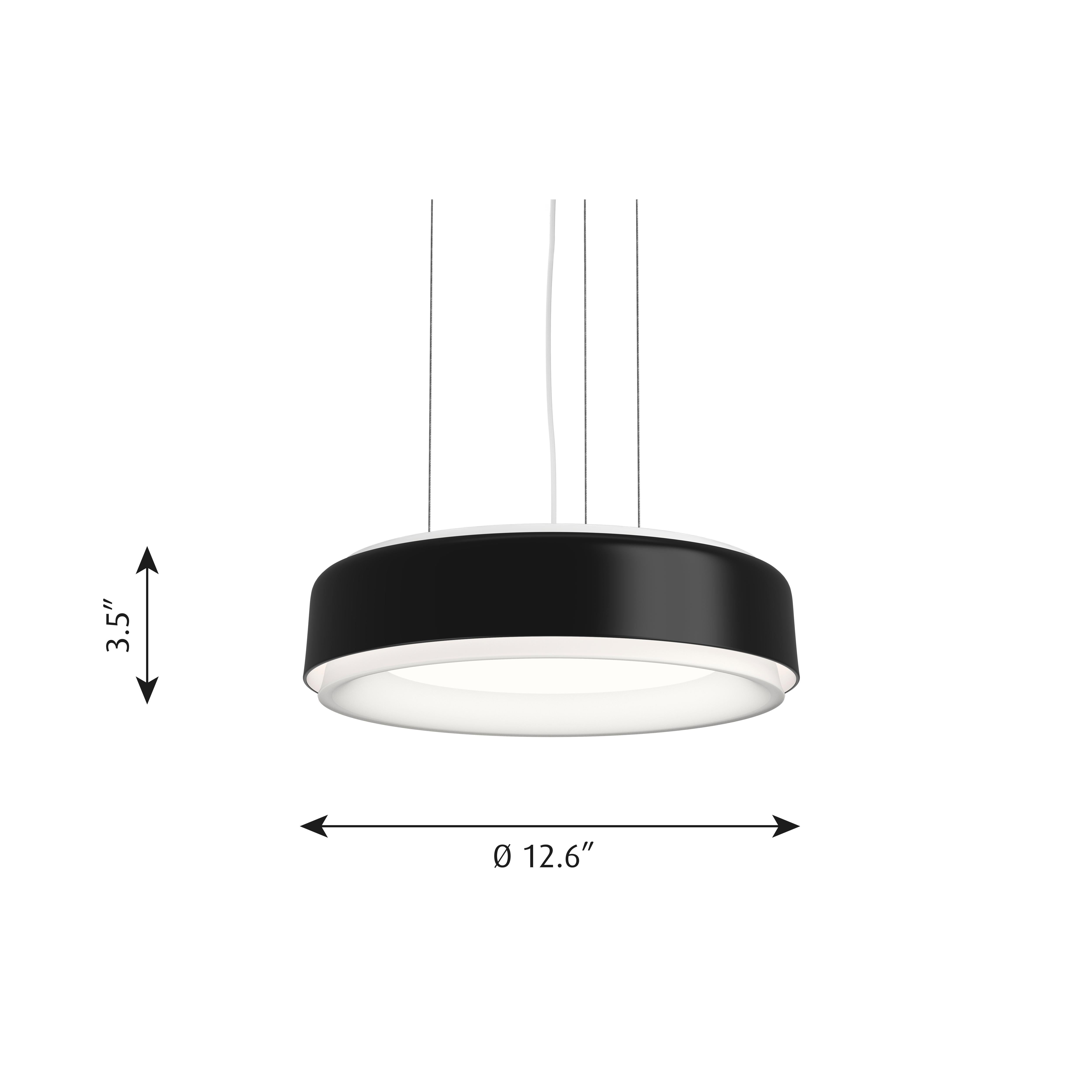 Stainless Steel 'LP Grand Suspended' Pendant Lamp for Louis Poulsen in Matte Black For Sale